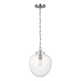 Katie Acorn Pendant LIGHTING - pendant Visual Comfort Polished Nickel Seeded Glass