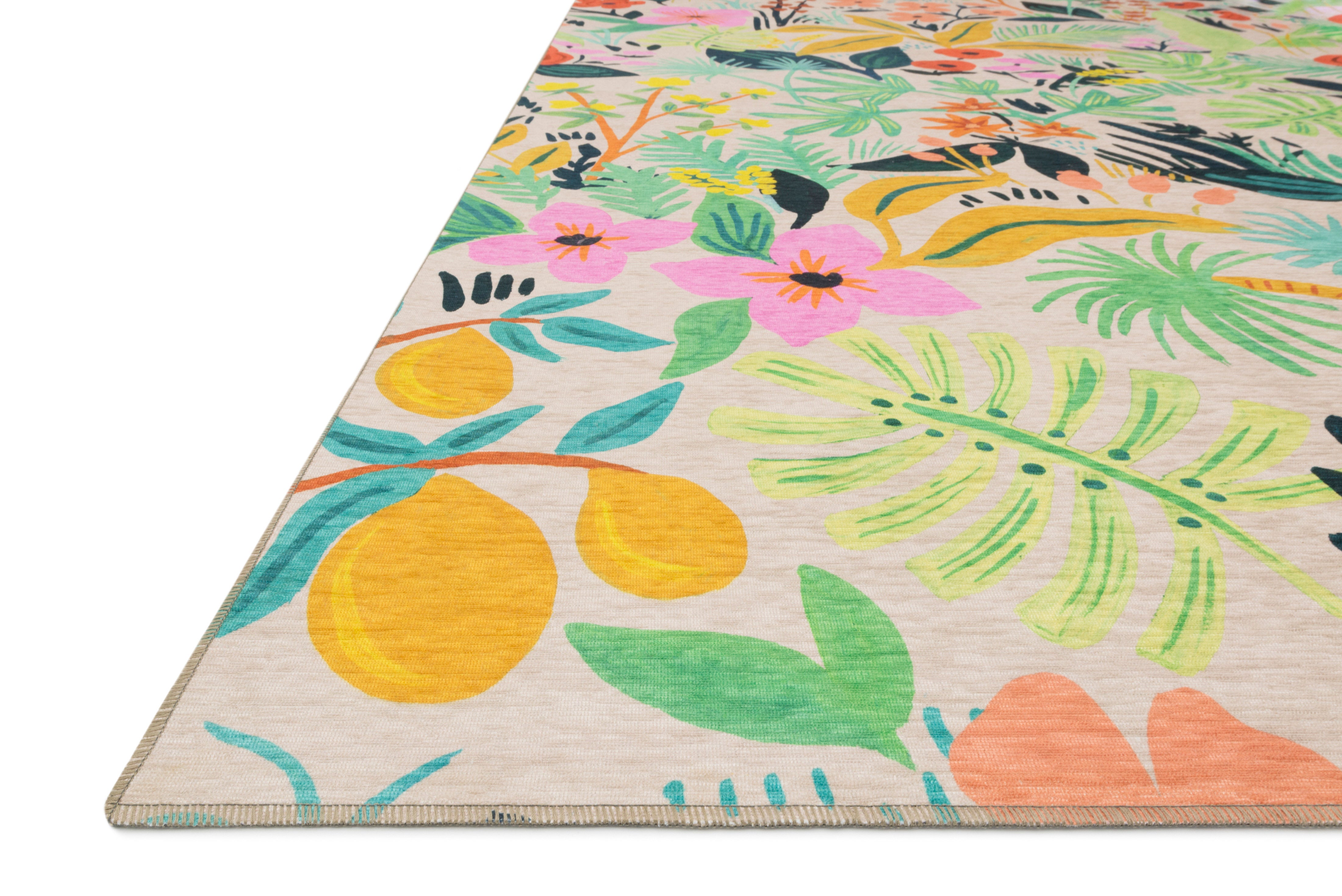 Rifle Paper Co. x Loloi Veranda Cream Rug No.1 RUGS - synthetic Loloi 18" x 18"