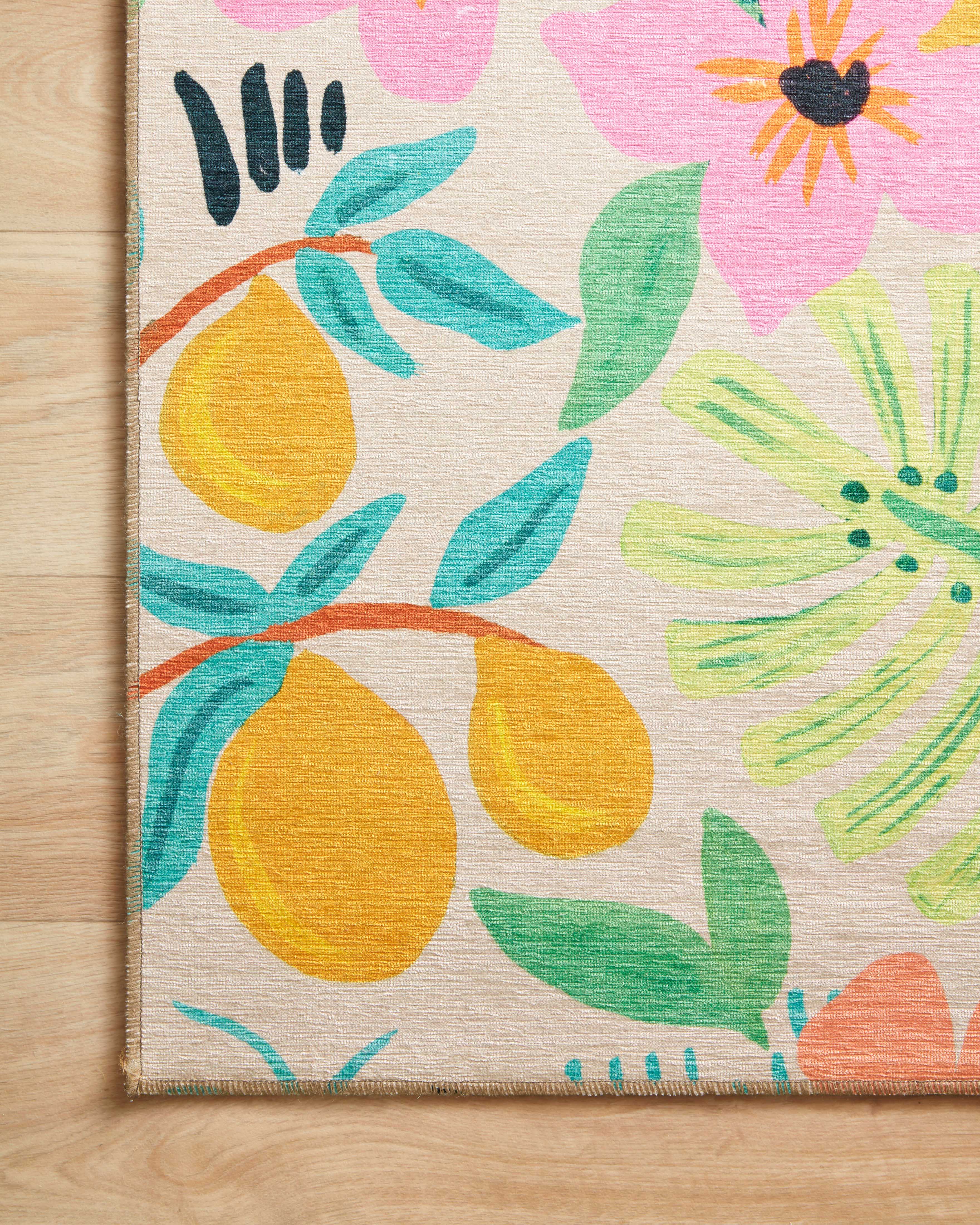Rifle Paper Co. x Loloi Veranda Cream Rug No.1 RUGS - synthetic Loloi 18" x 18"