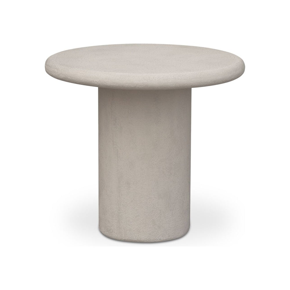 Freida Outdoor Side Table, Cream