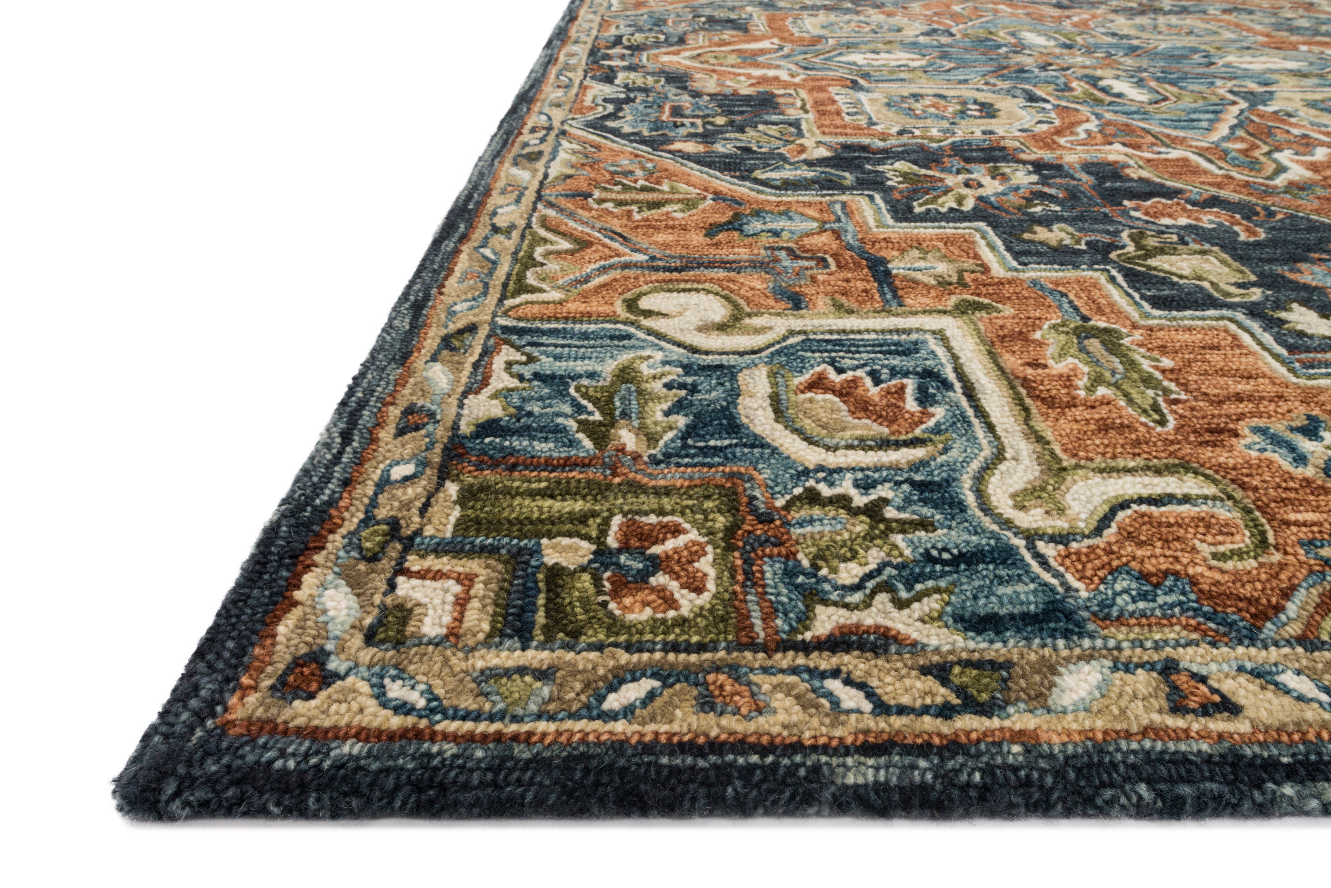 Loloi Victoria Rust / Multi Rug RUGS - wool Loloi