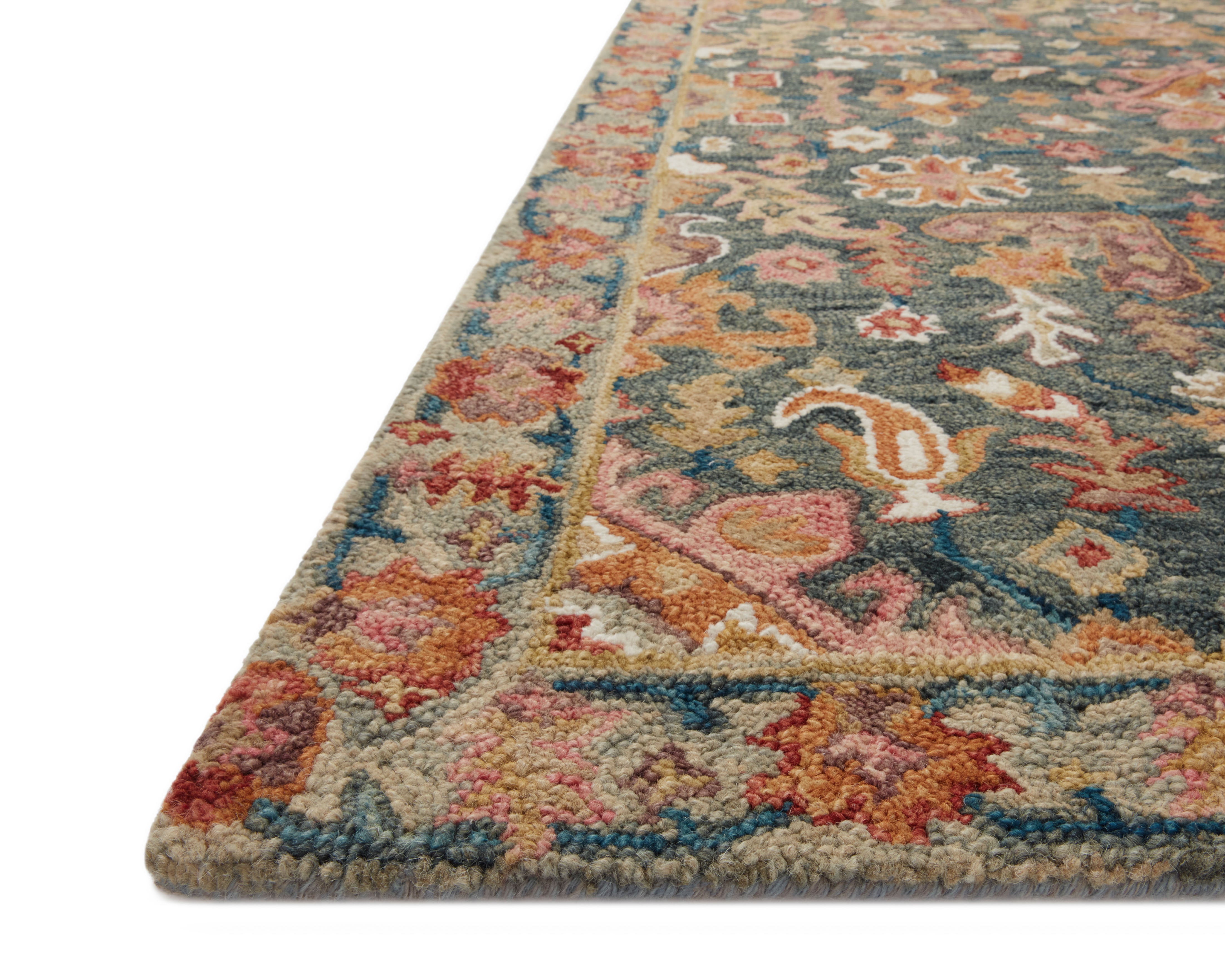 Loloi Victoria Navy / Multi Runner Rug RUGS - wool Loloi
