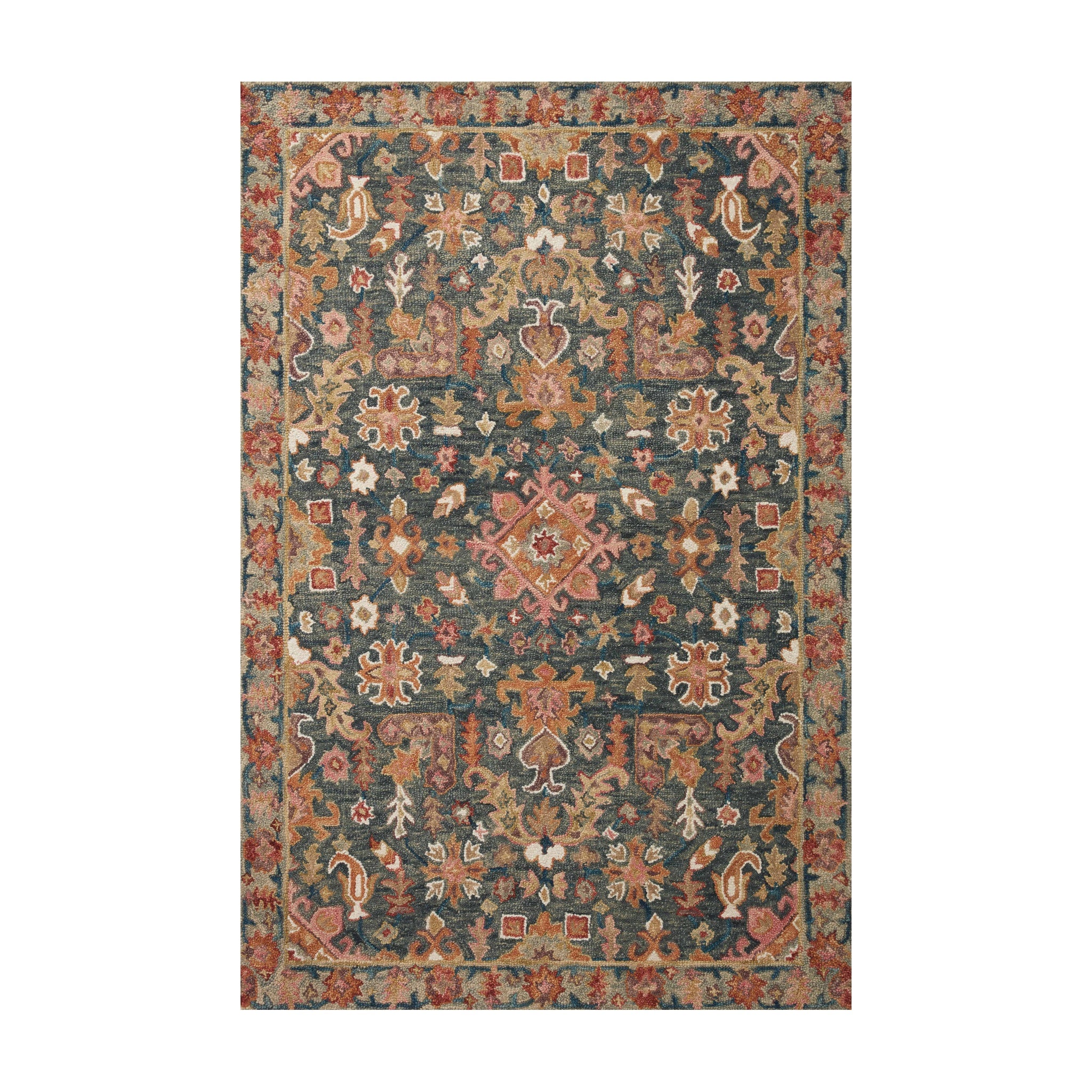 Loloi Victoria Navy / Multi Runner Rug RUGS - wool Loloi 2'6" x 7'6"