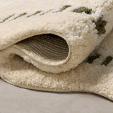 Chris Loves Julia x Loloi Valerie Ivory / Green Bath Mat - Rug & Weave