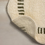 Chris Loves Julia x Loloi Valerie Ivory / Green Bath Mat - Rug & Weave
