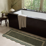 Chris Loves Julia x Loloi Valerie Lagoon / Ivory Bath Mat - Rug & Weave