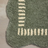 Chris Loves Julia x Loloi Valerie Lagoon / Ivory Bath Mat - Rug & Weave