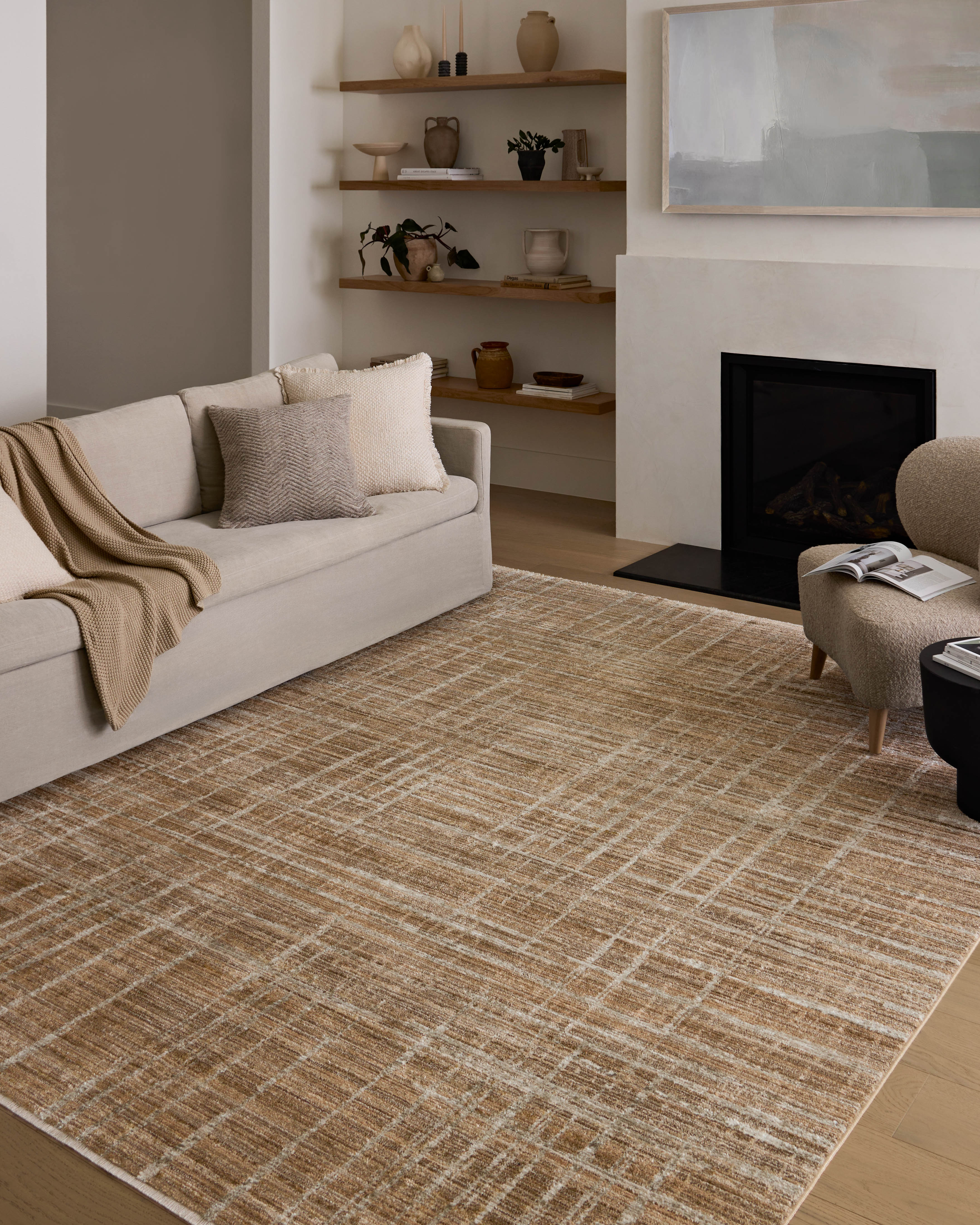 Loloi Wade Clay / Silver Square Rug RUGS - synthetic Loloi