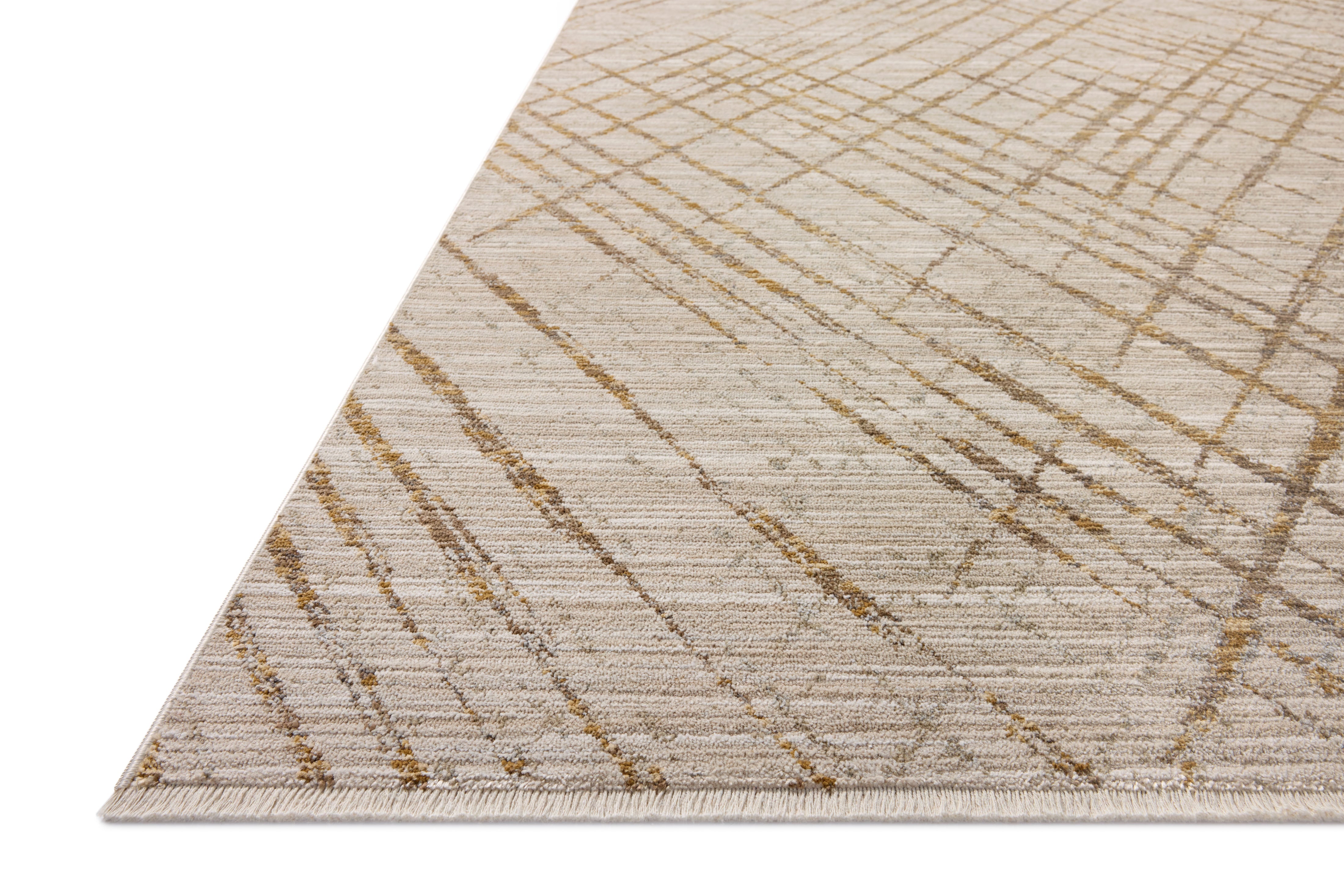 Loloi Wade Beige / Gold Square Rug RUGS - synthetic Loloi