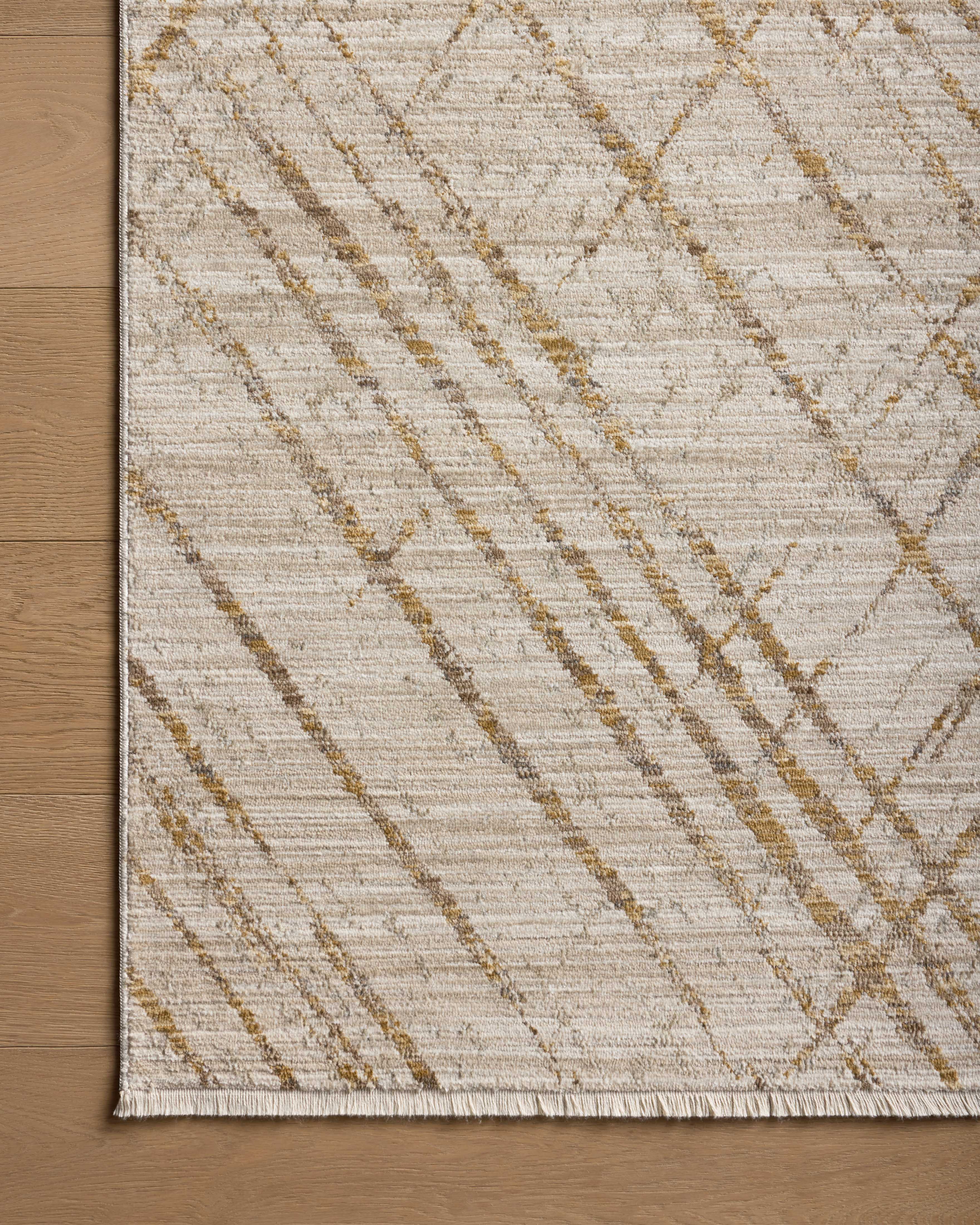 Loloi Wade Beige / Gold Square Rug RUGS - synthetic Loloi