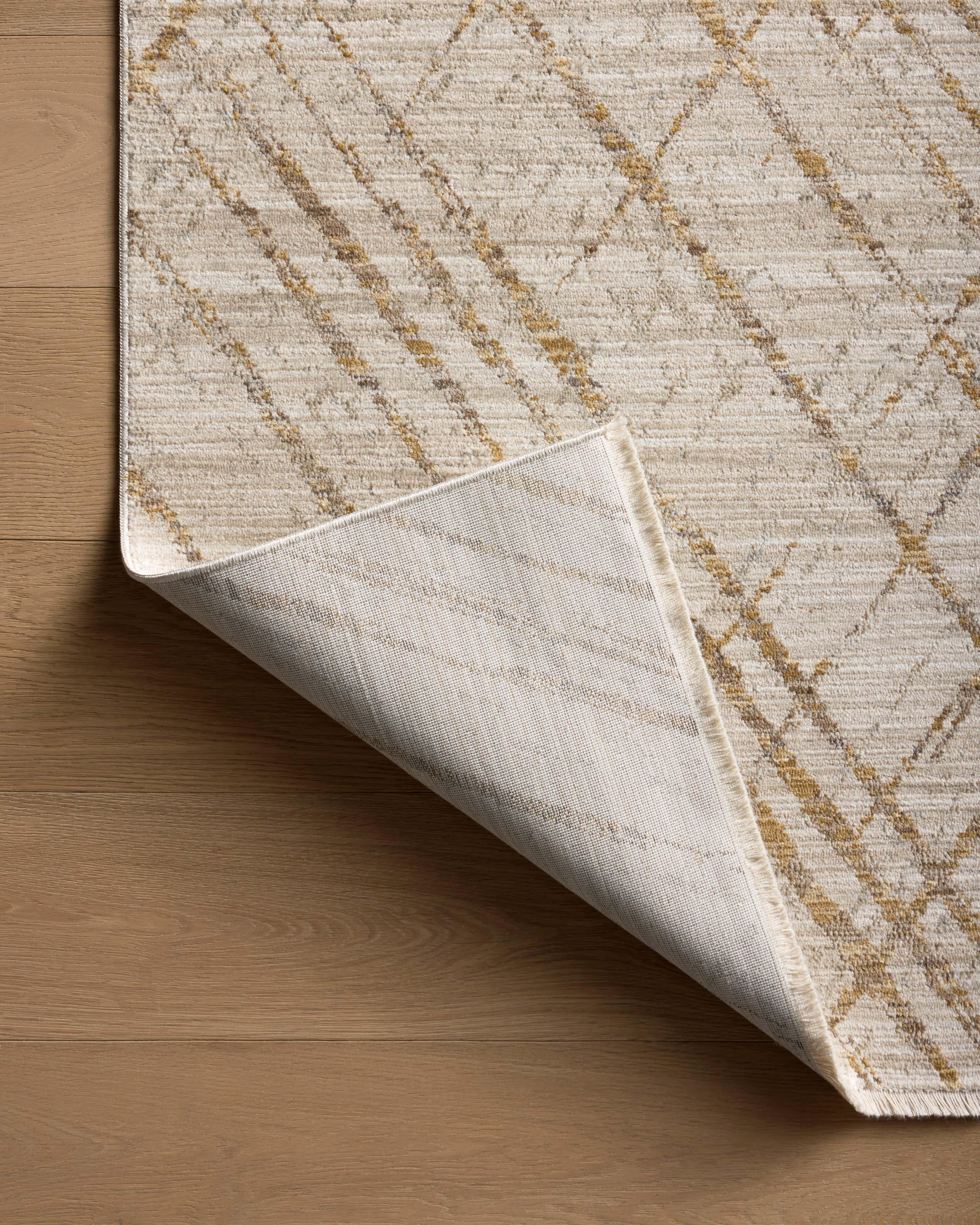Loloi Wade Beige / Gold Square Rug RUGS - synthetic Loloi