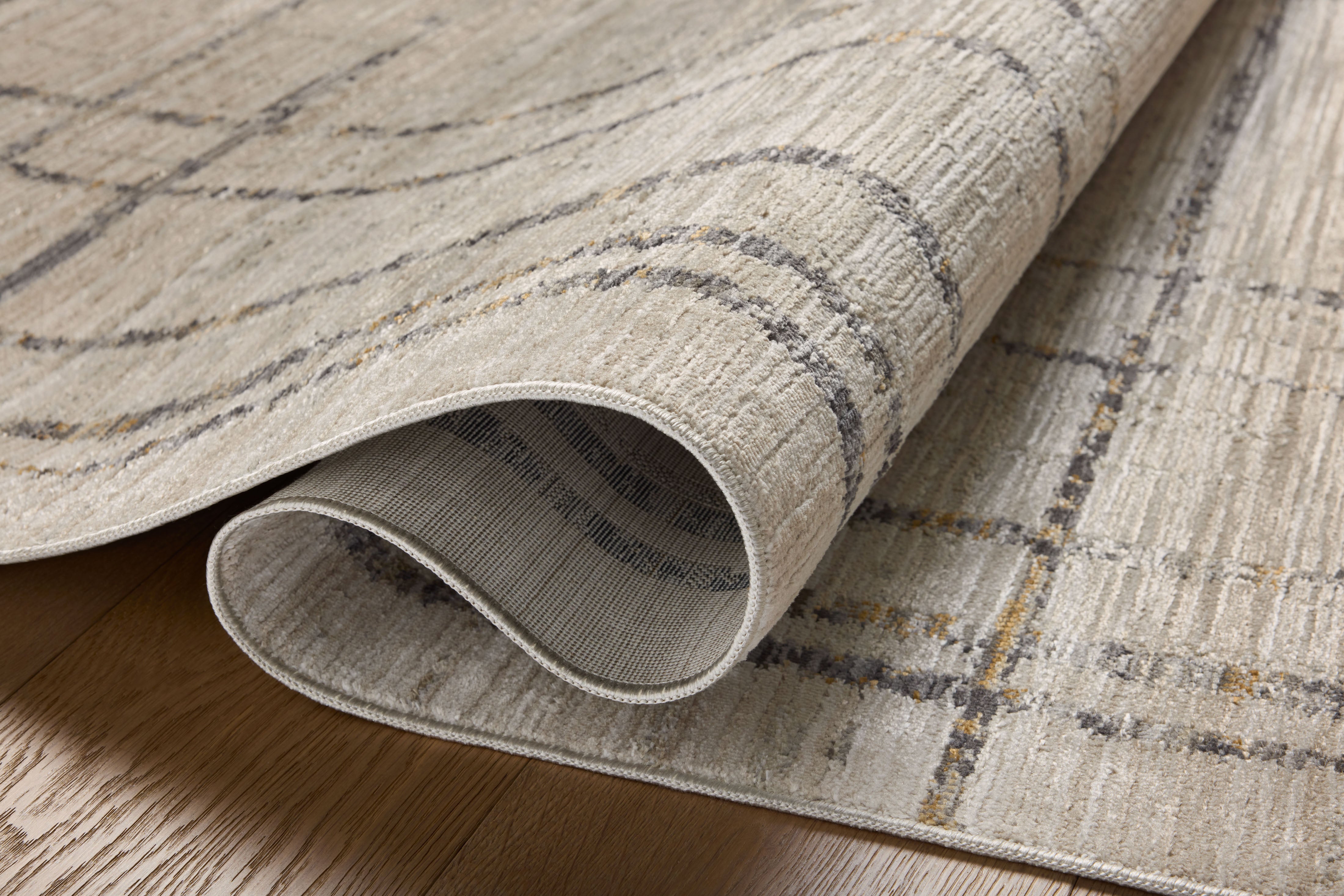 Loloi Wade Beige / Midnight Square Rug RUGS - synthetic Loloi