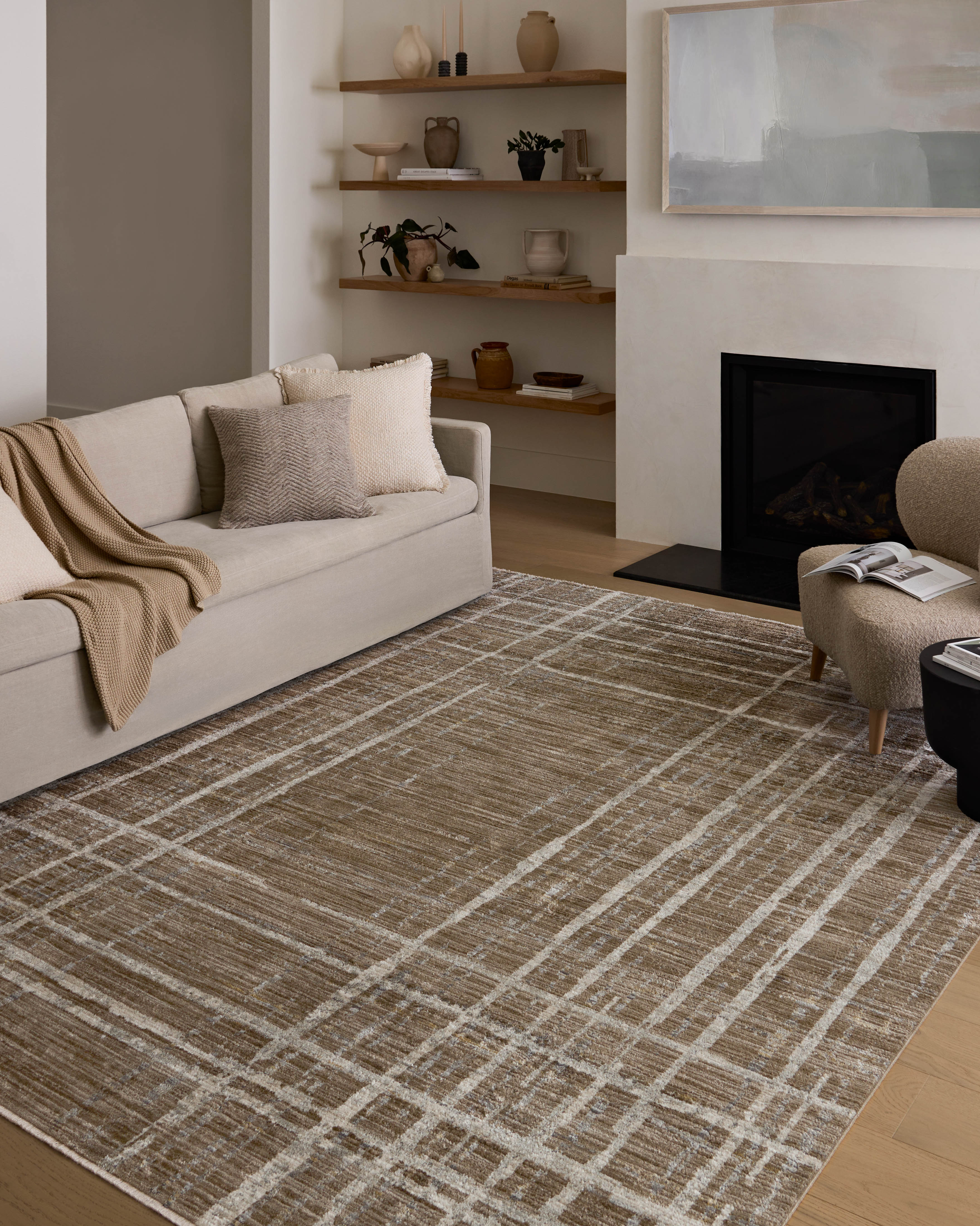 Loloi Wade Brown / Stone Runner Rug RUGS - synthetic Loloi