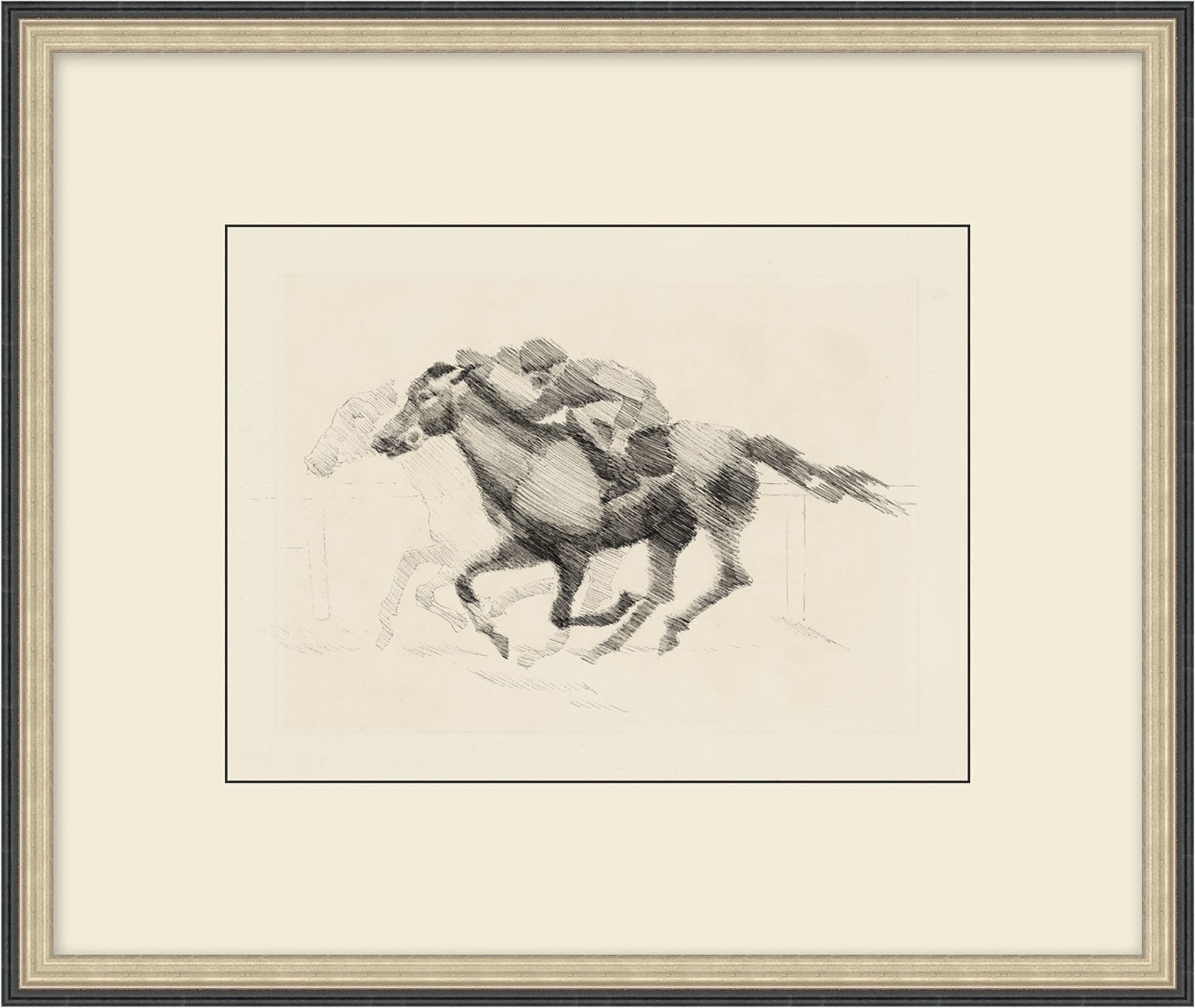 "Sketched Rider" Framed Art Print – view 2