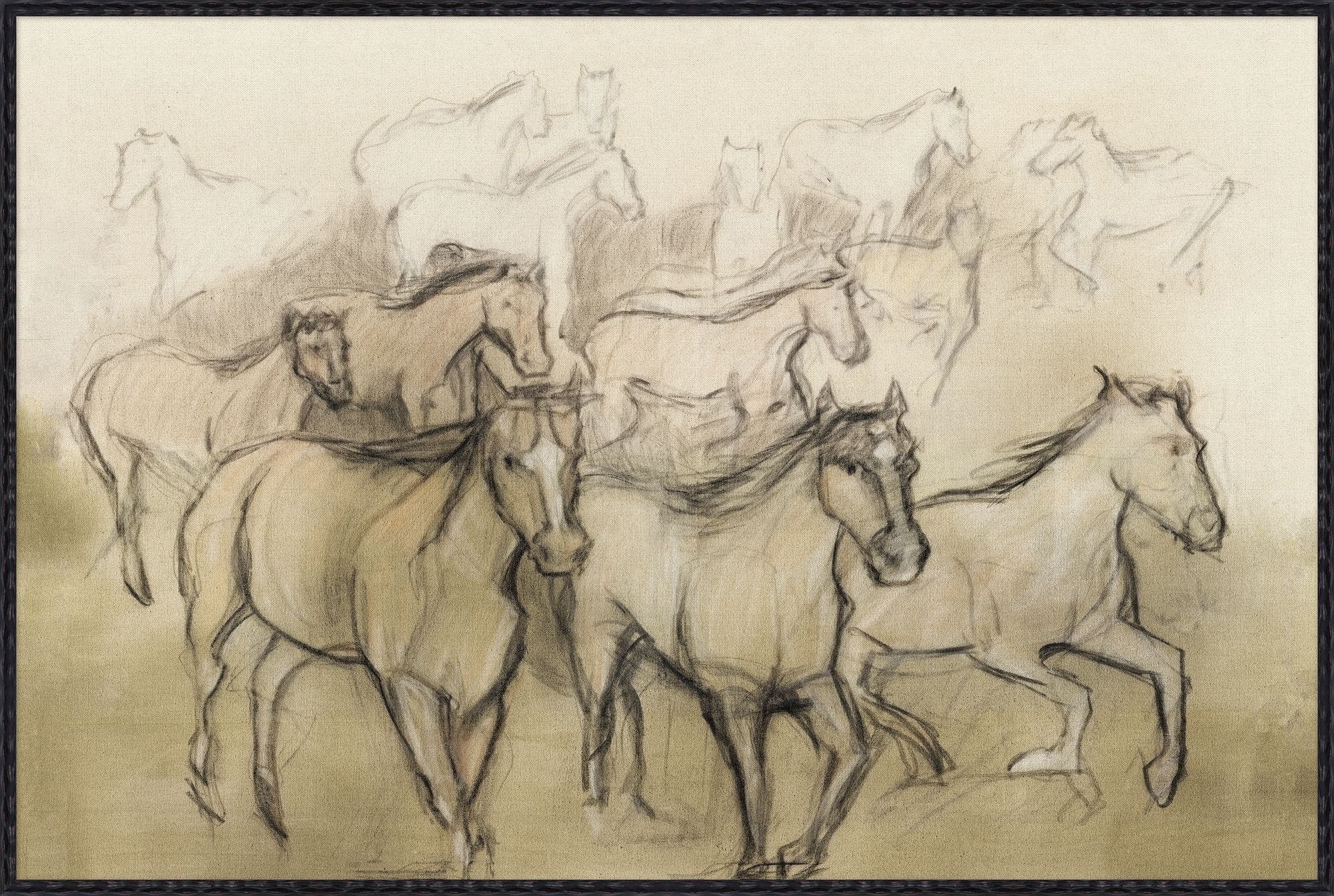 "Horse Herd" Framed Art Print – view 2