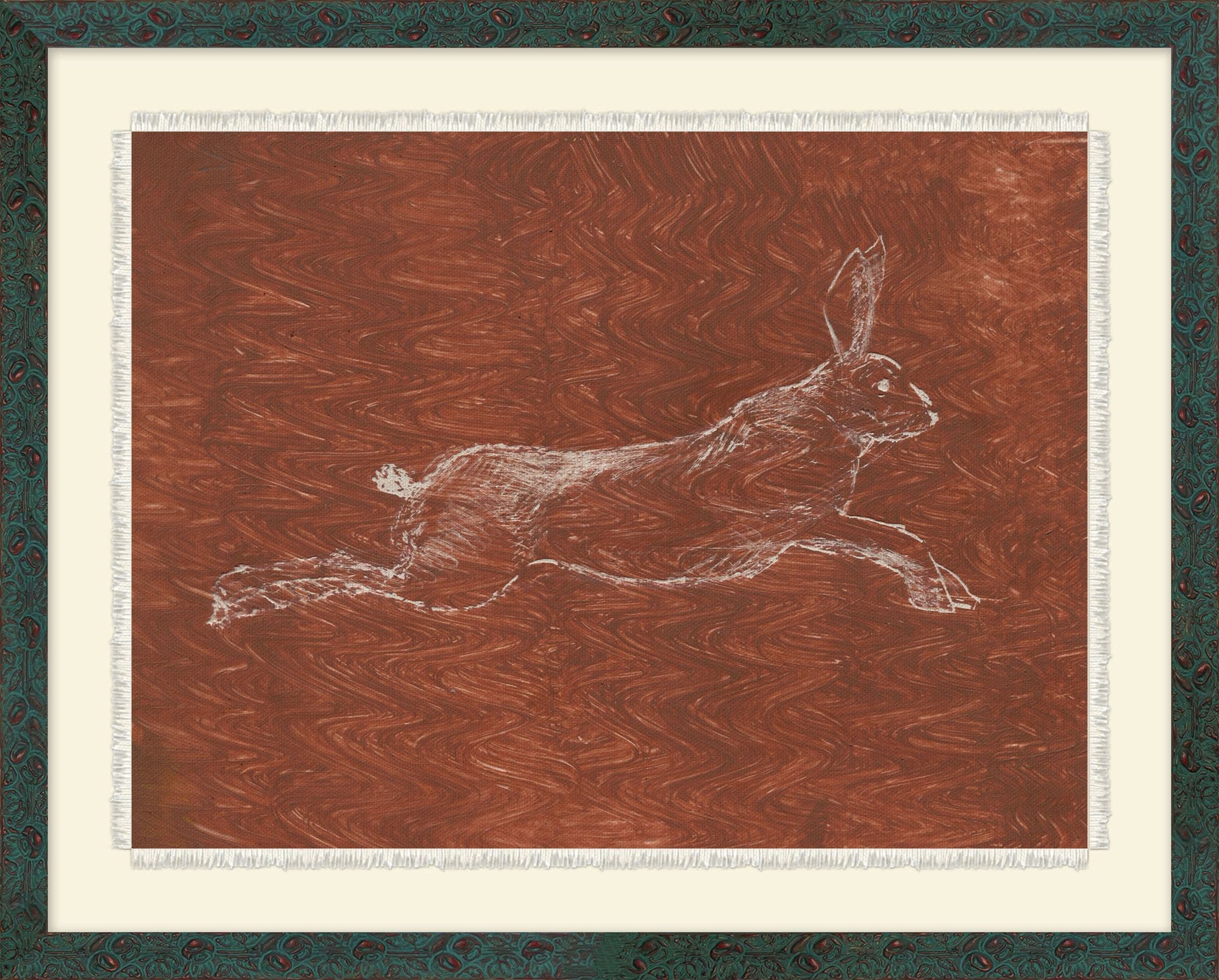 "Etched Hare" Framed Art Print – view 2