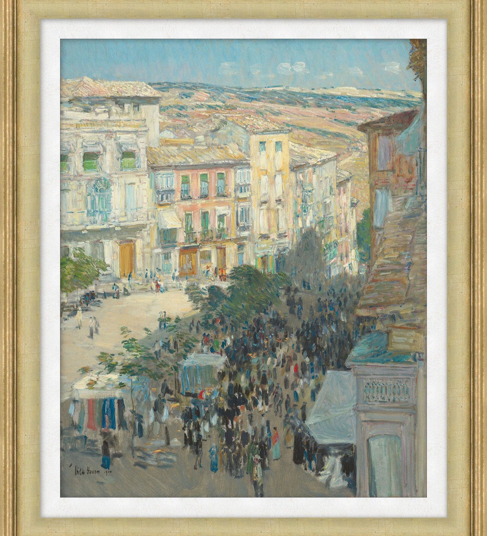 "Sunlit Streets" Framed Art Print – view 2