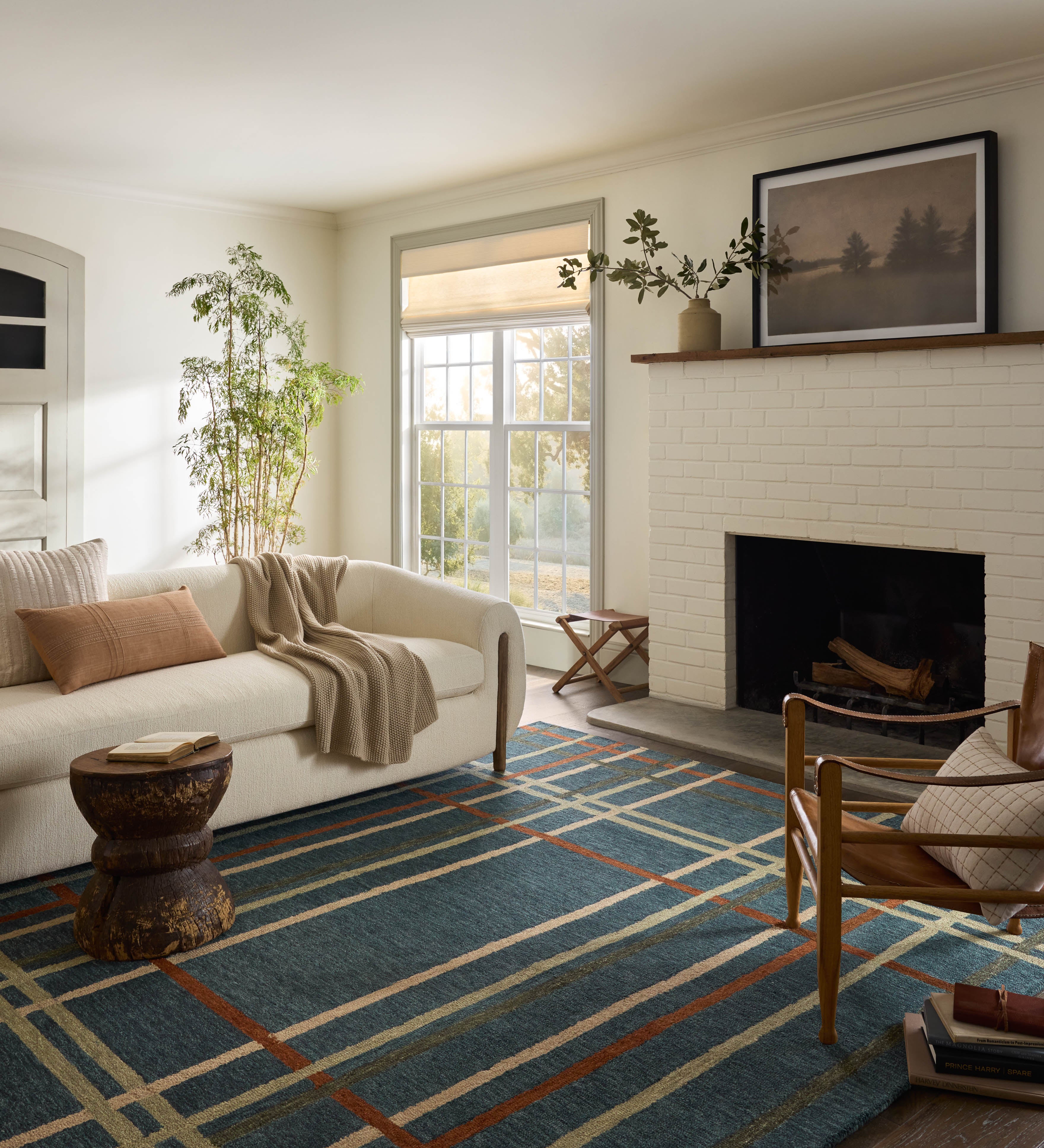 Magnolia Home by Joanna Gaines x Loloi Waylon Denim / Multi Rug RUGS - wool Loloi 18" x 18" sample