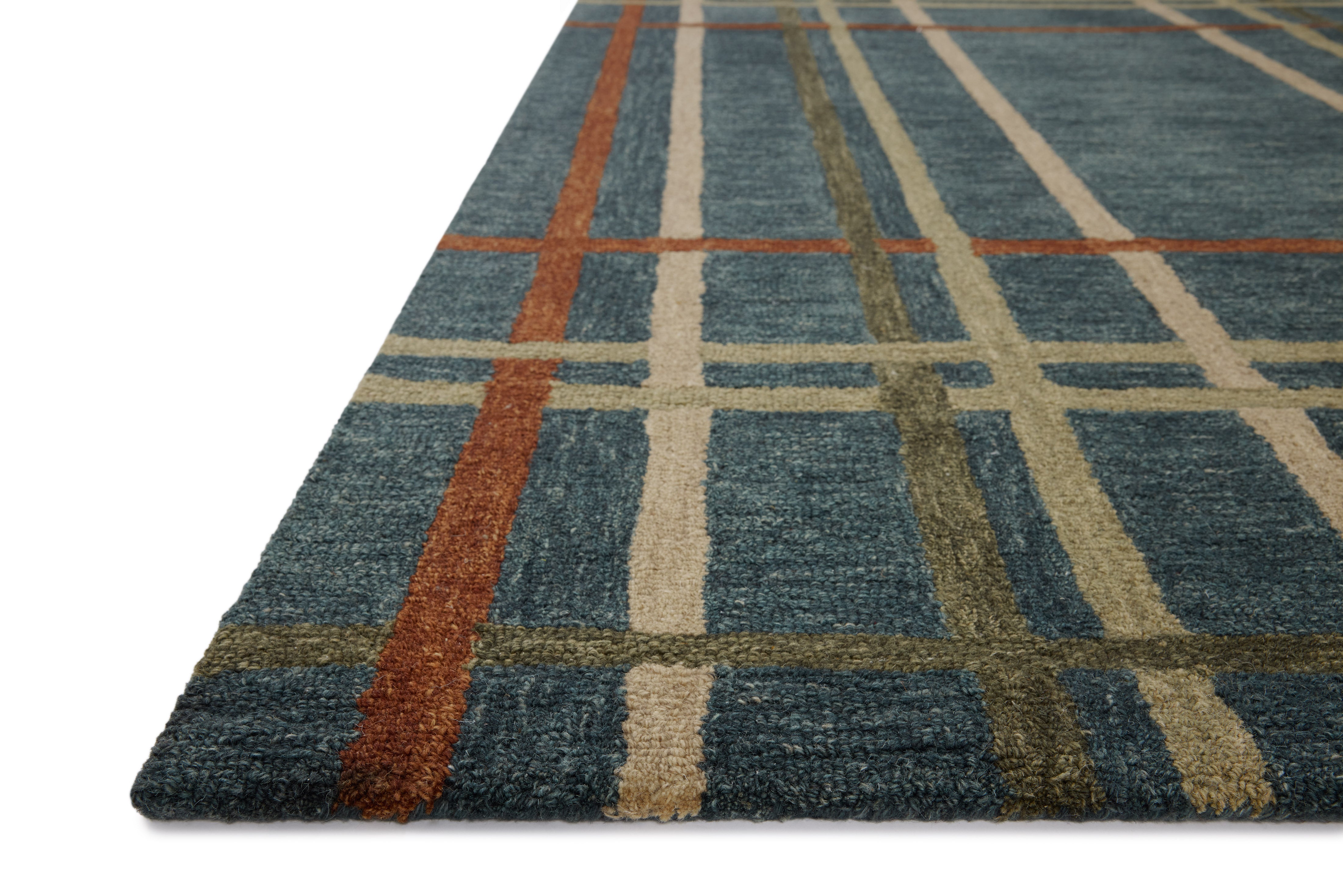 Magnolia Home by Joanna Gaines x Loloi Waylon Denim / Multi Rug RUGS - wool Loloi 18" x 18" sample