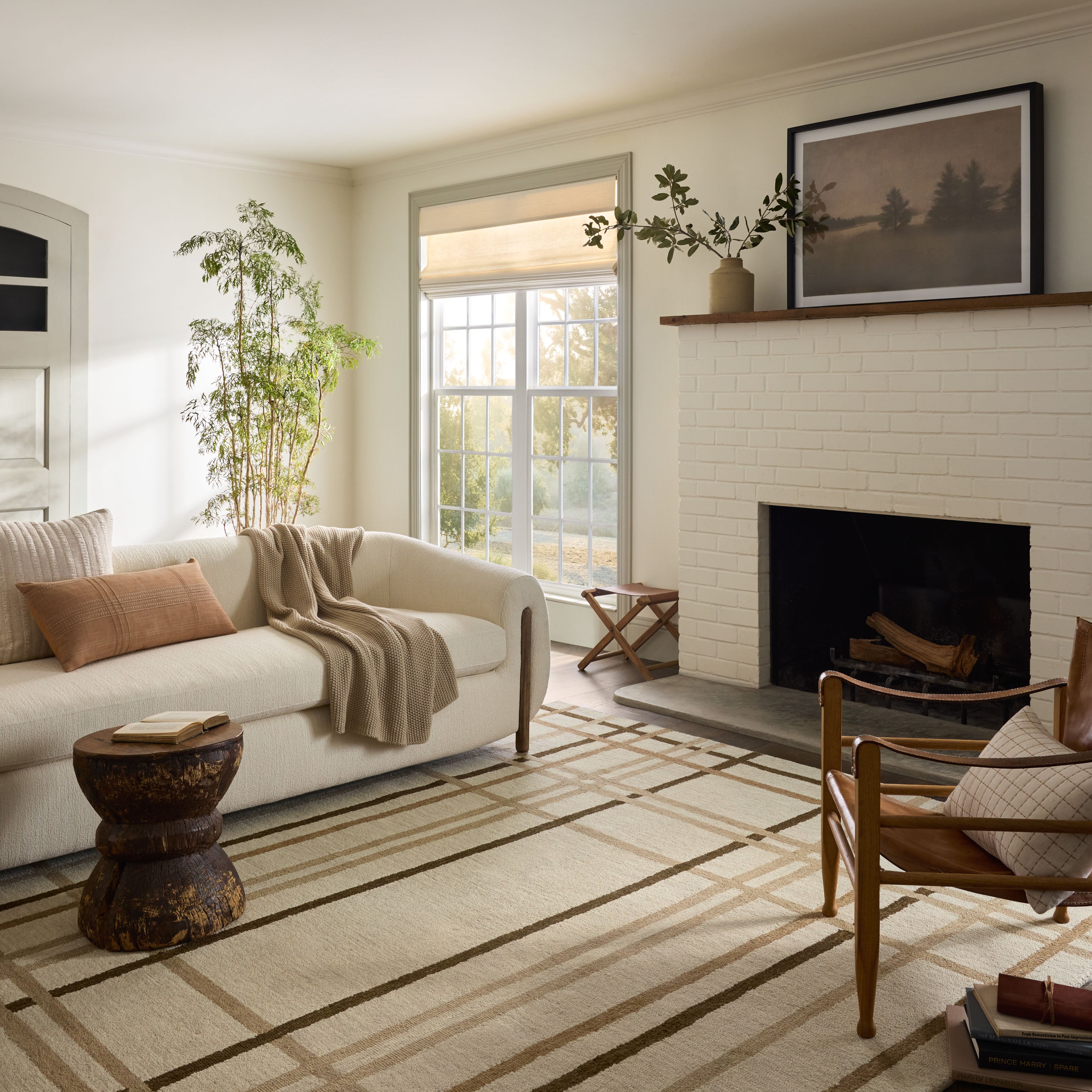 Magnolia Home by Joanna Gaines x Loloi Waylon Natural / Bark Rug RUGS - wool Loloi 18" x 18" sample