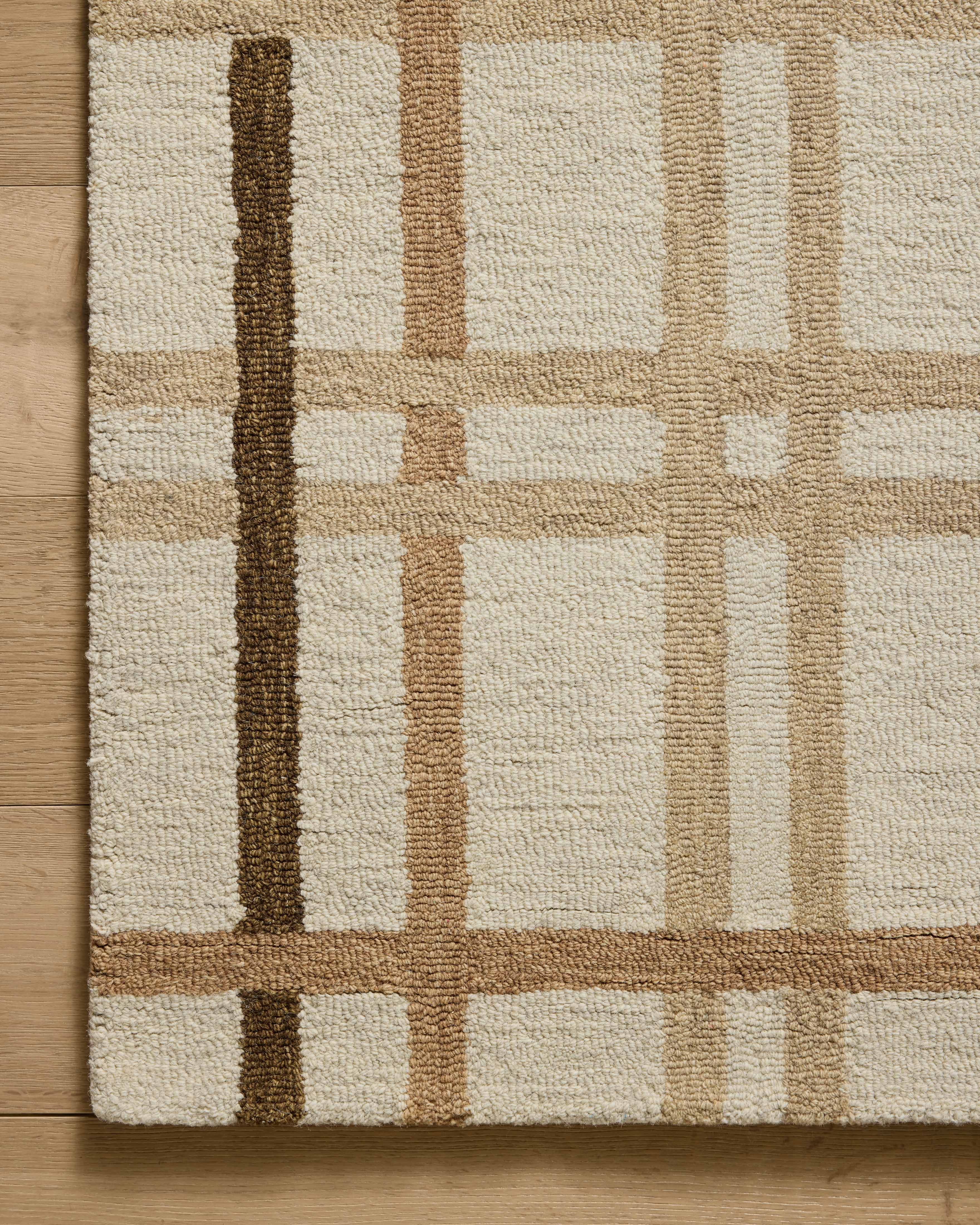 Magnolia Home by Joanna Gaines x Loloi Waylon Natural / Bark Rug RUGS - wool Loloi 18" x 18" sample