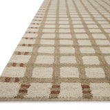 Magnolia Home by Joanna Gaines x Loloi Waylon Natural / Rust Rug RUGS - wool Loloi