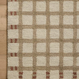 Magnolia Home by Joanna Gaines x Loloi Waylon Natural / Rust Rug RUGS - wool Loloi