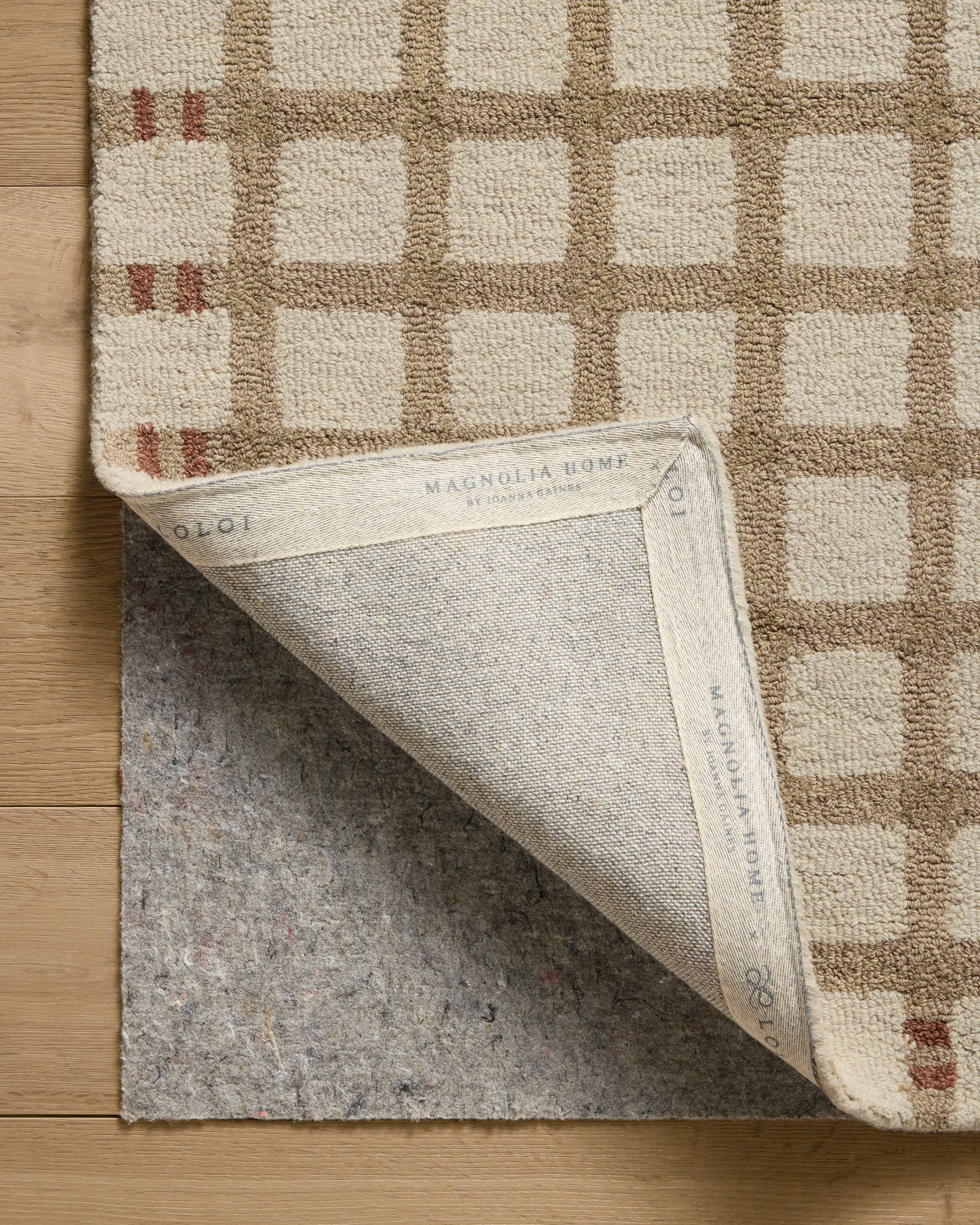 Magnolia Home by Joanna Gaines x Loloi Waylon Natural / Rust Rug RUGS - wool Loloi 18" x 18" sample