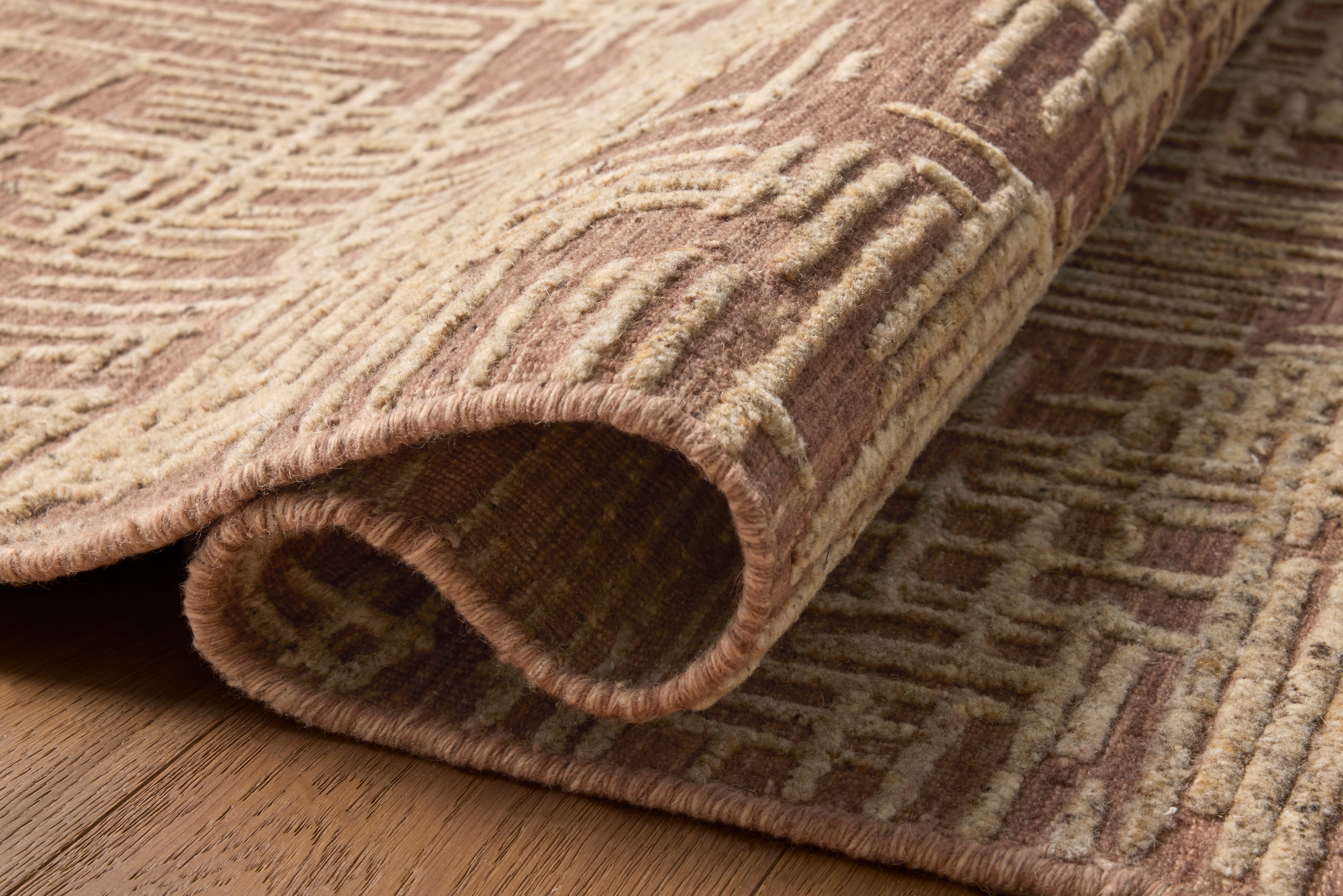 Loloi Woodriff Brick / Natural Rug RUGS - wool Loloi