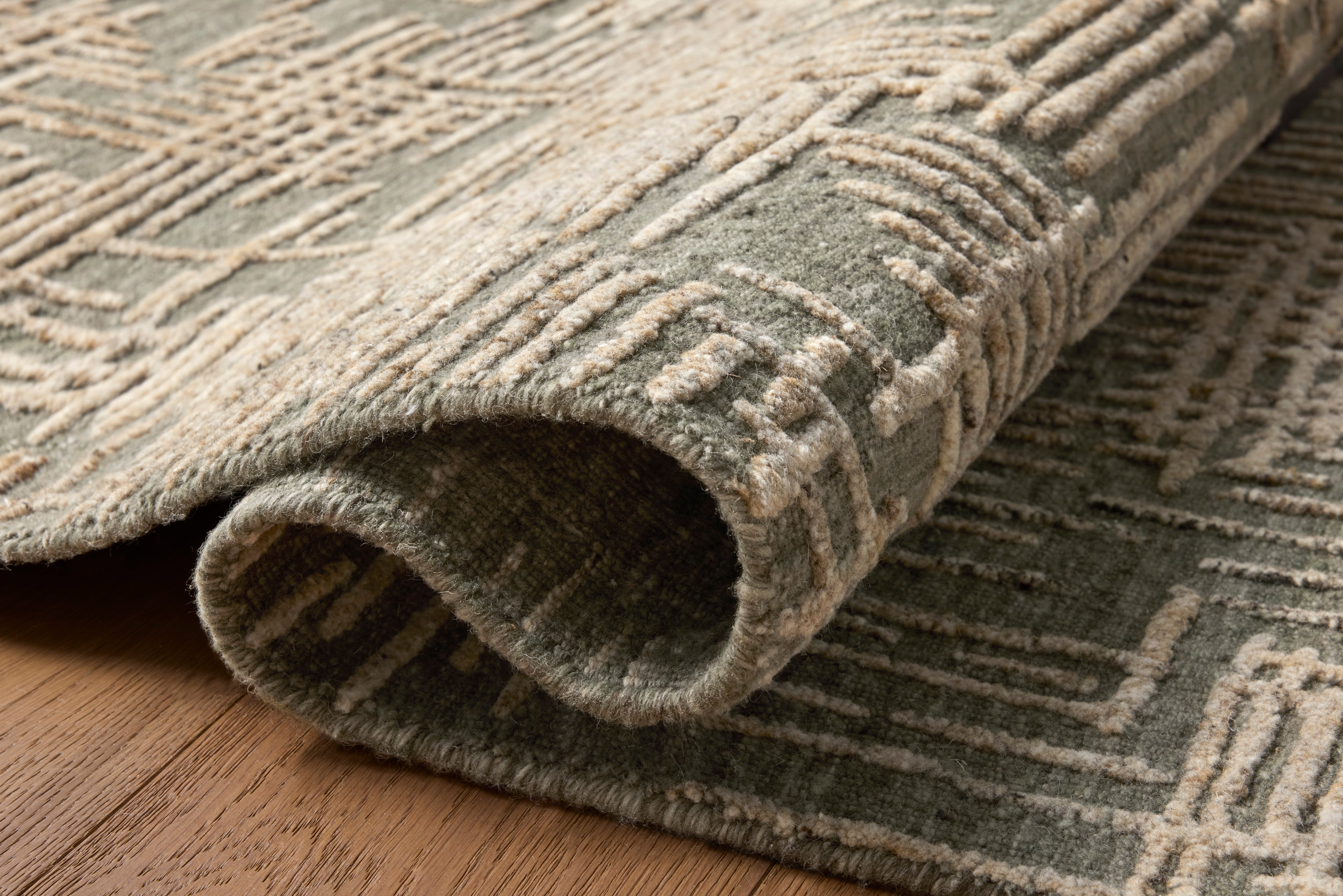Loloi Woodriff Lagoon / Natural Rug RUGS - wool Loloi 18" x 18"