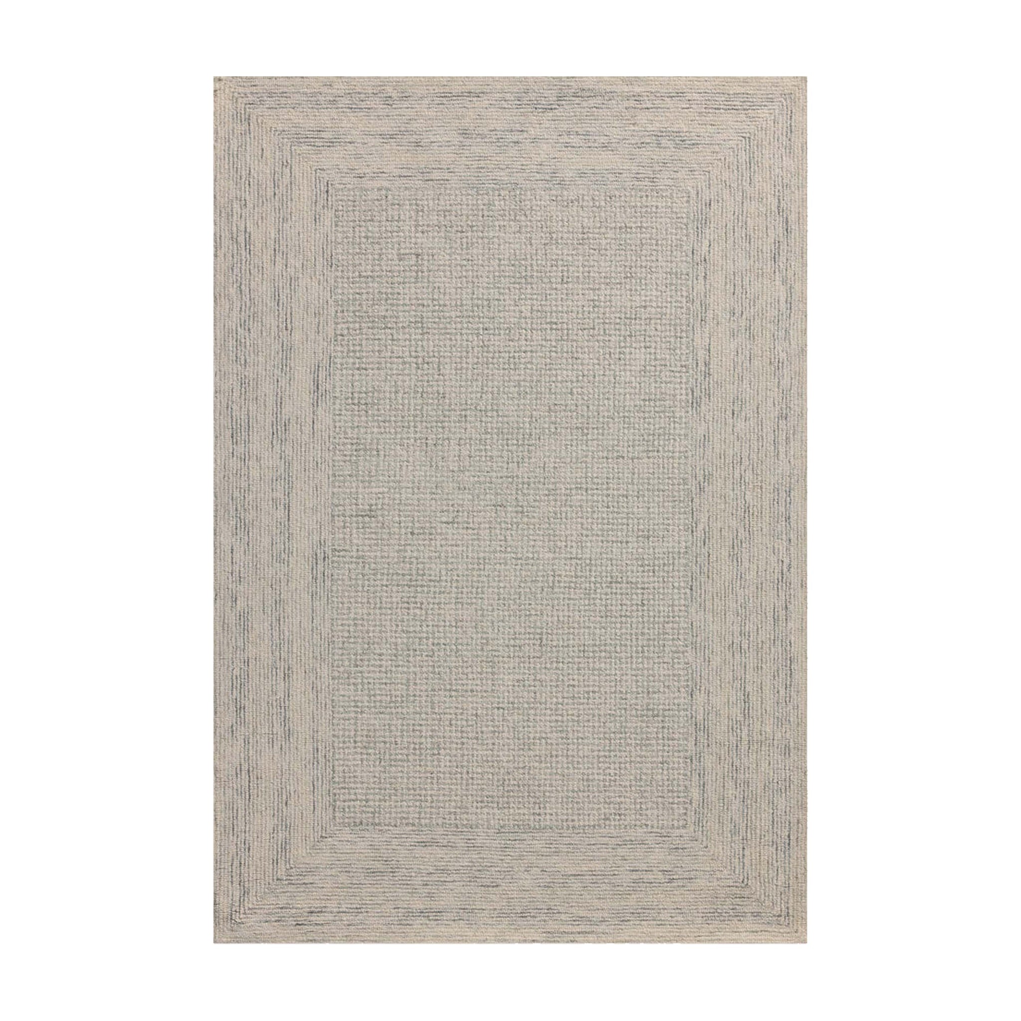 Amber Lewis x Loloi Windsor Ivory / Sky Rug RUGS - wool Loloi 18" x 18"