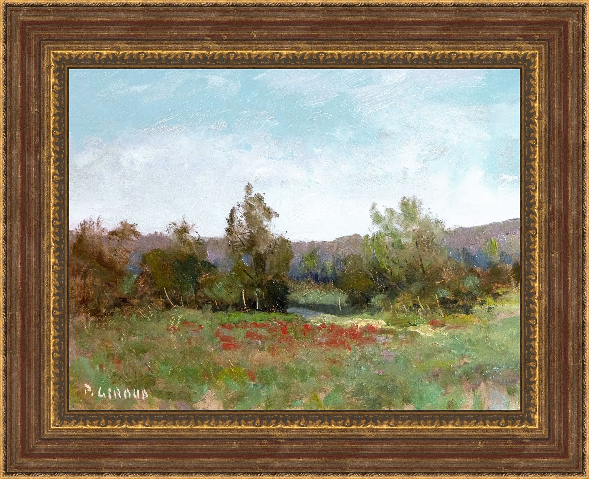 "Field of Red Flowers" Framed Art Print – view 2