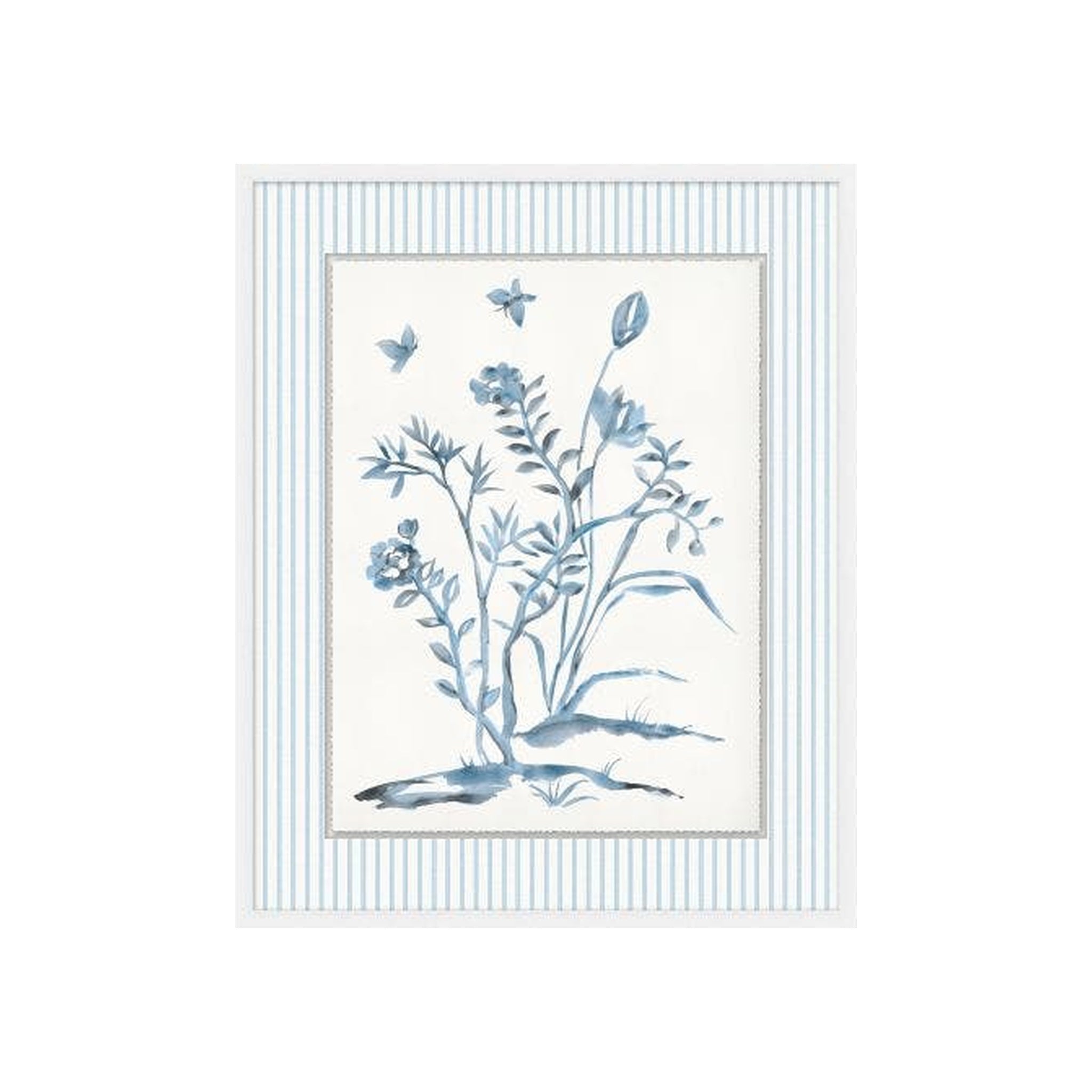"Blue Flora and Fauna" Framed Art Print ARTWORK - framed art Wendover Art Group Blue Flora and Fauna 2