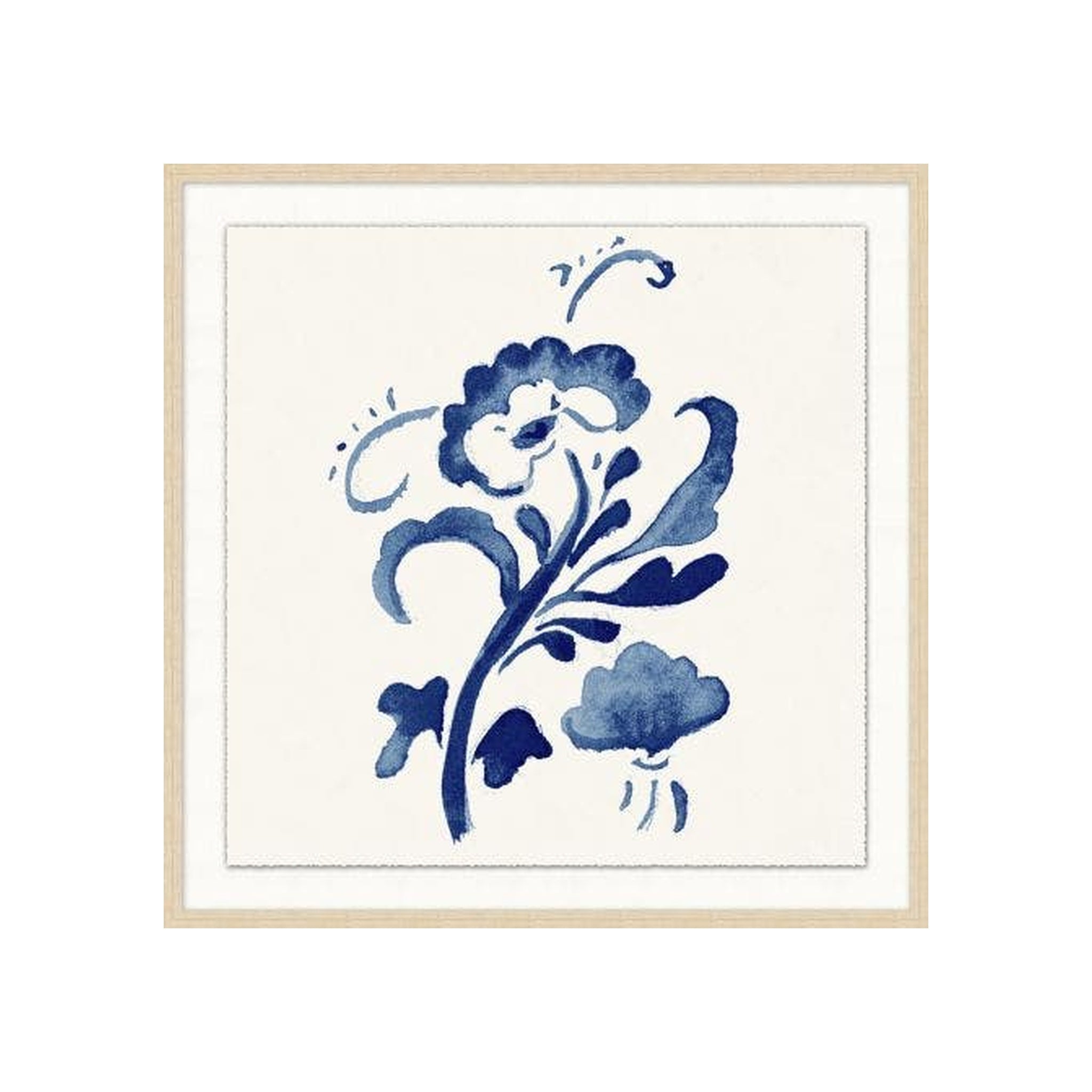 "Petals in Blue" Framed Art Print, Petals in Blue 2