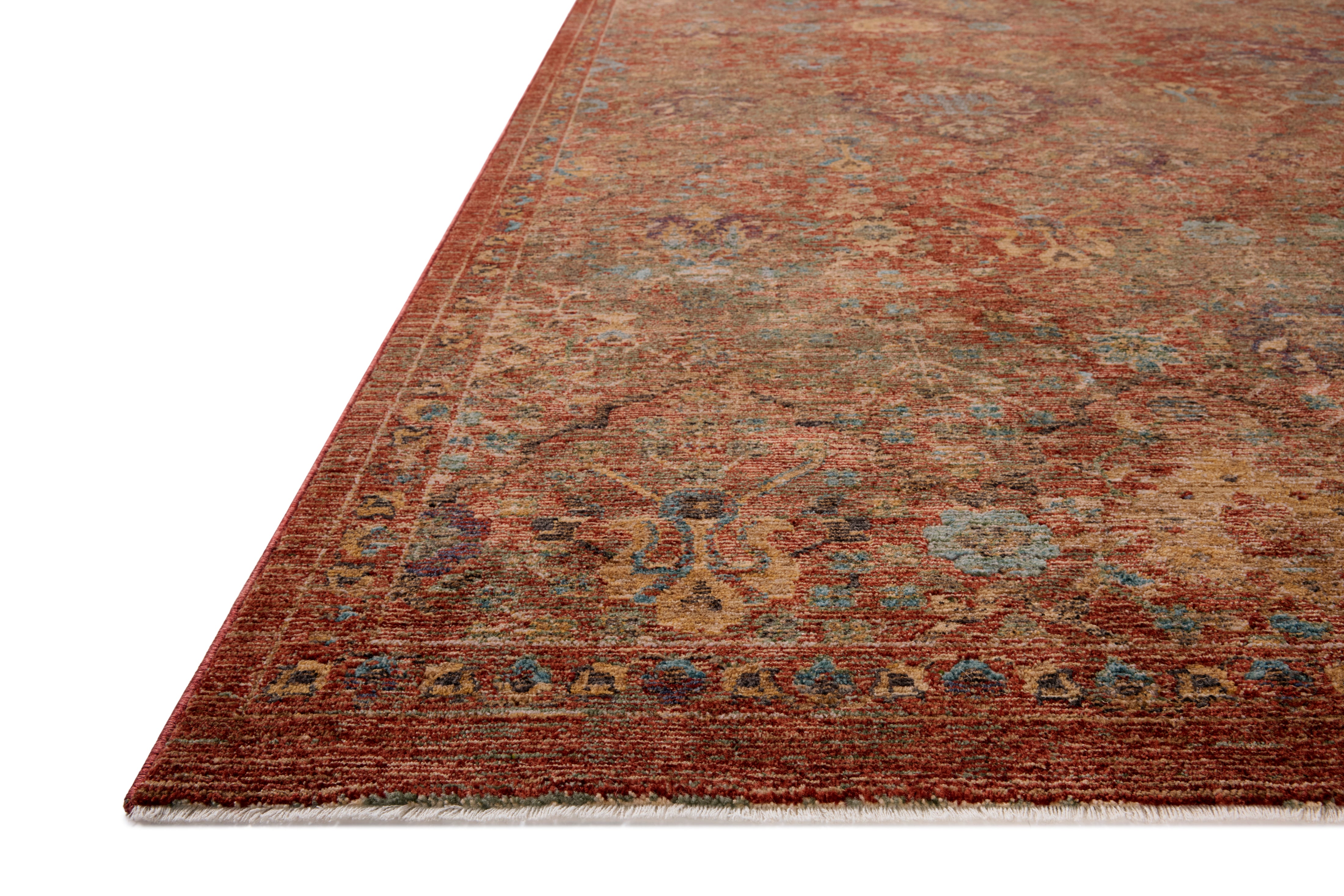 Loloi Winchester Rust / Multi Rug RUGS - synthetic Loloi 18" x 18"