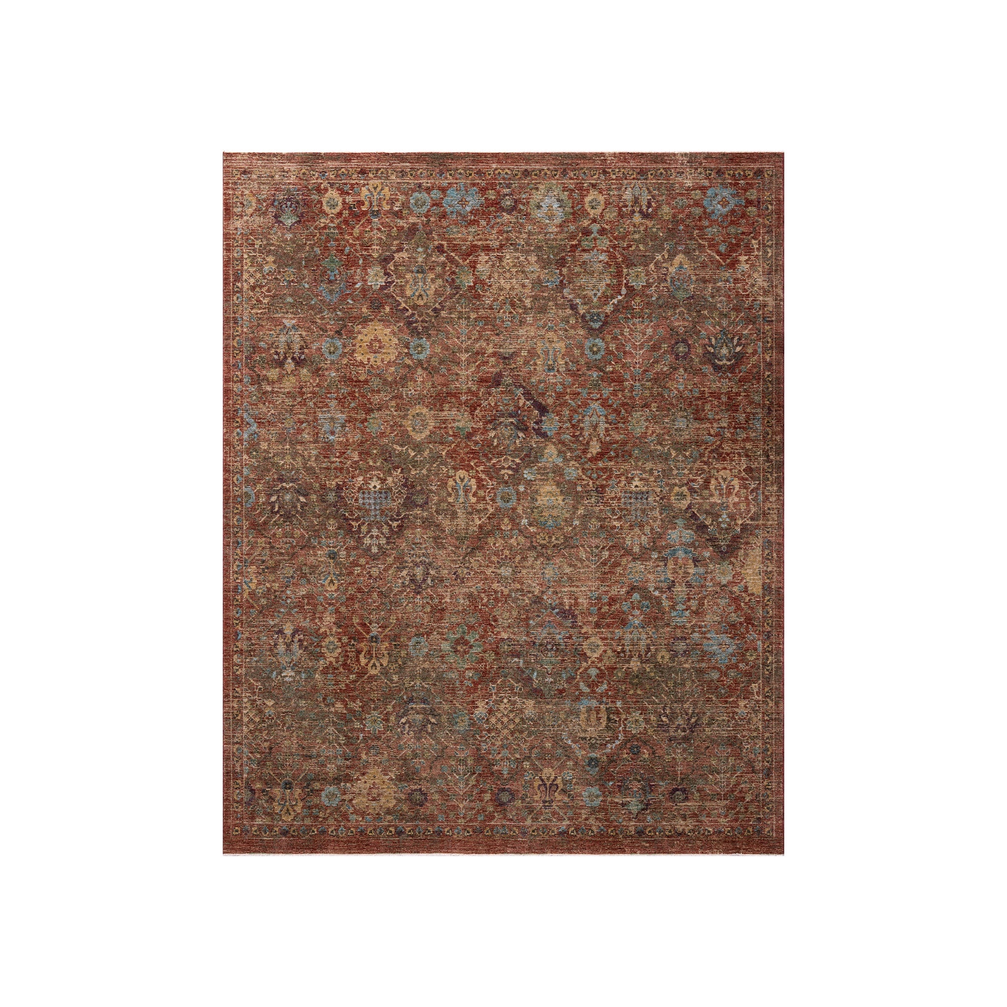 Loloi Winchester Rust / Multi Rug RUGS - synthetic Loloi 18" x 18"