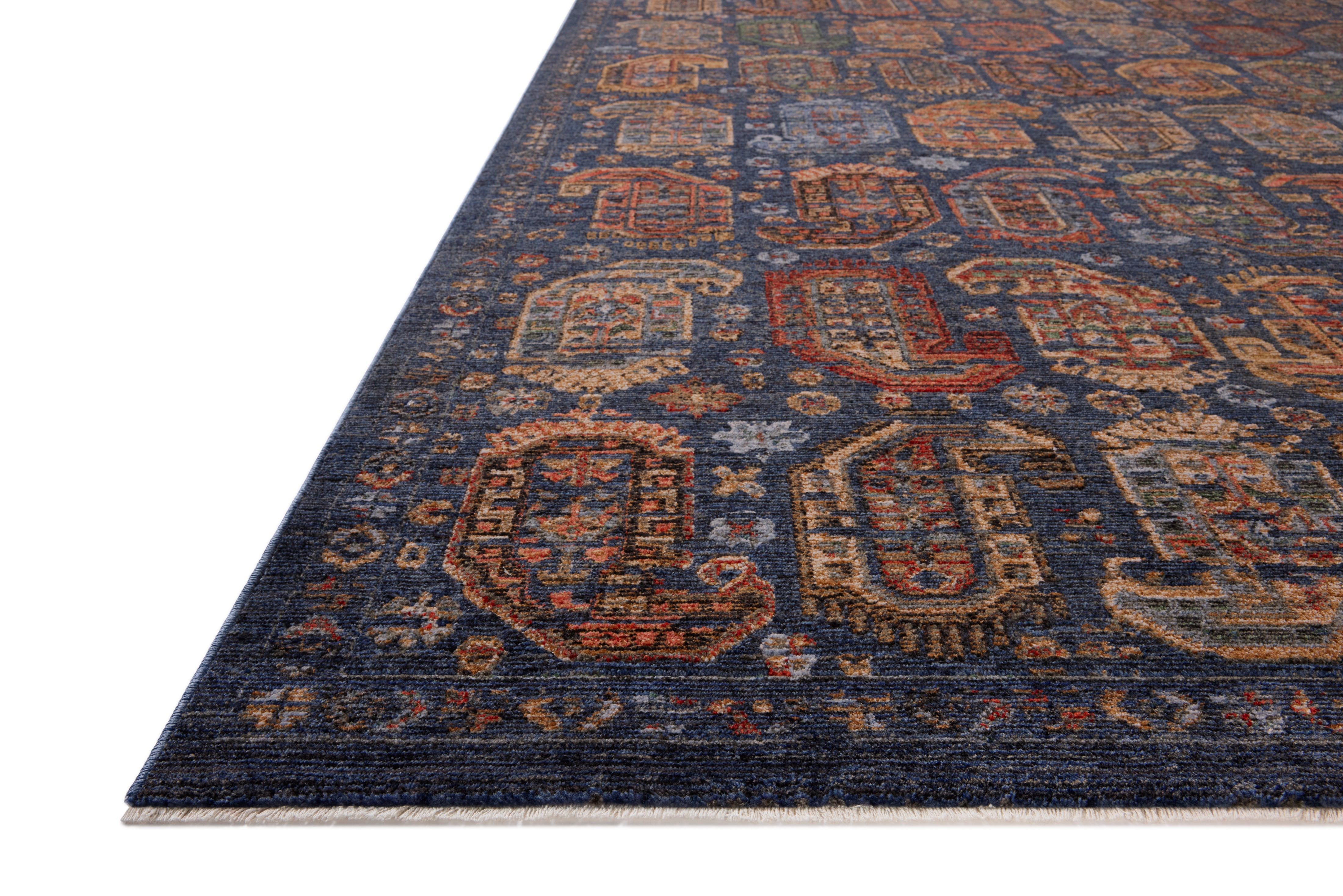 Loloi Winchester Navy / Multi Rug RUGS - synthetic Loloi 18" x 18"