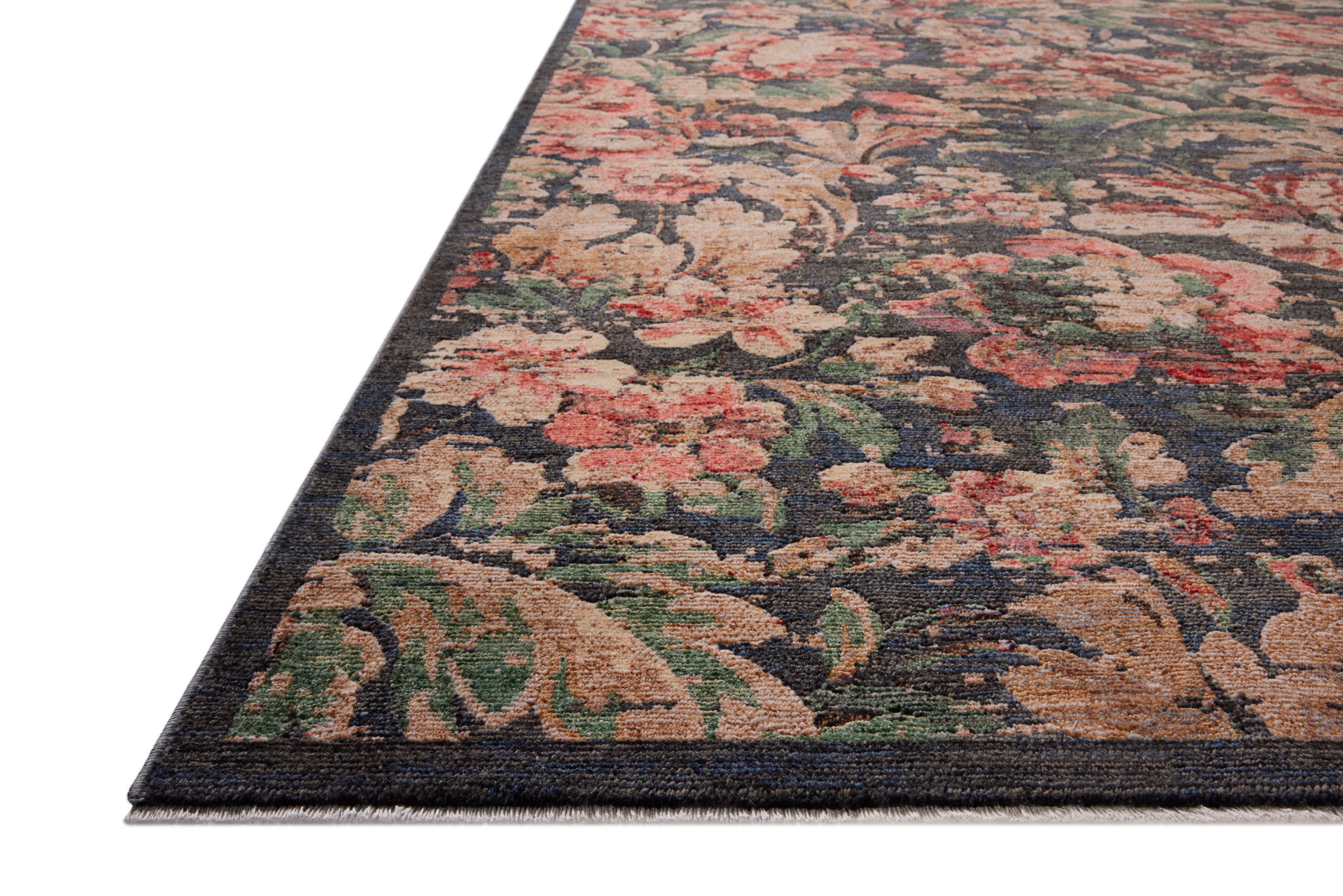 Loloi Winchester Midnight / Blush Square Rug RUGS - synthetic Loloi
