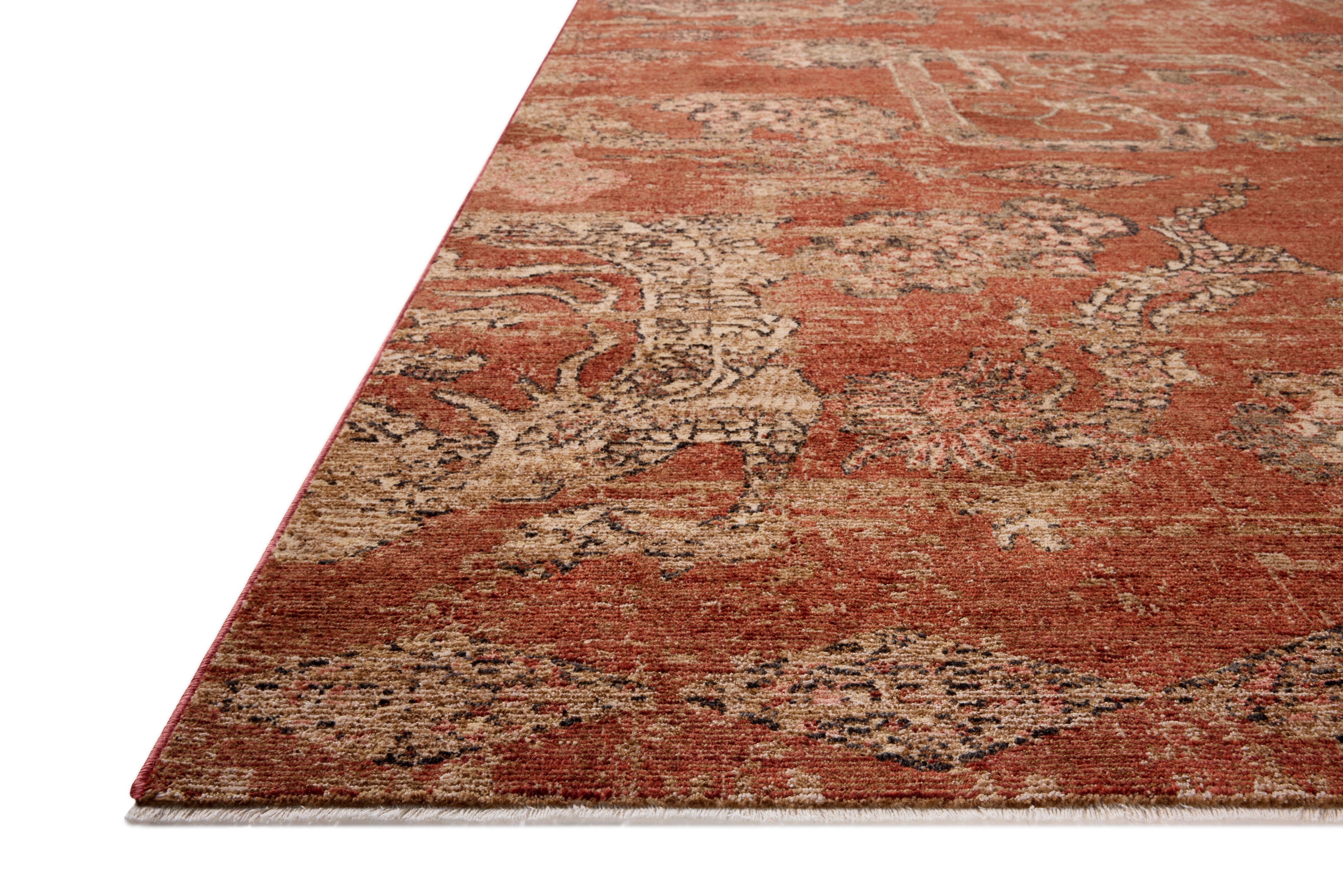 Loloi Winchester Brick / Beige Rug RUGS - synthetic Loloi