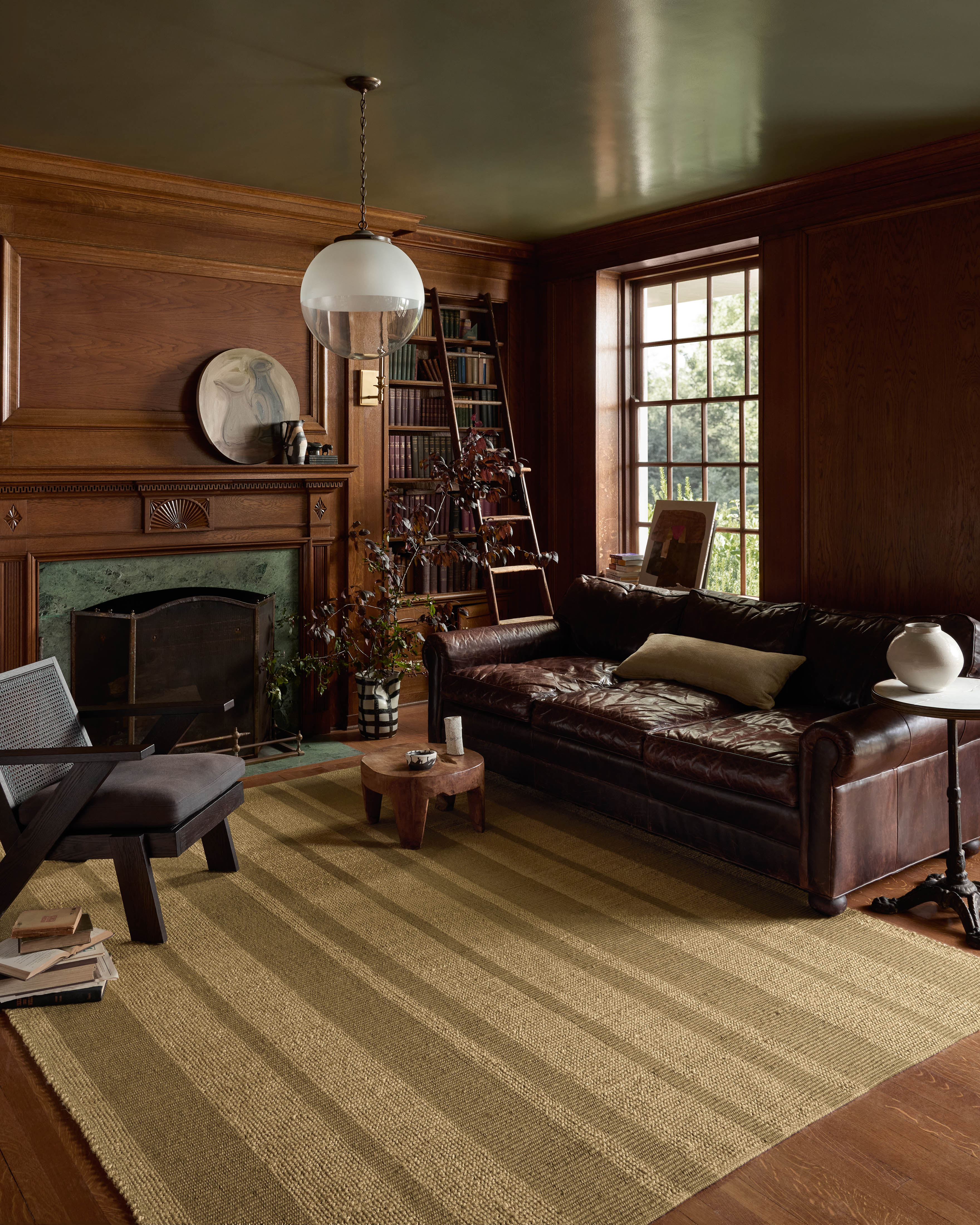 Leanne Ford x Loloi Weatherstaff Natural / Olive Sample Rug RUGS - jute Loloi