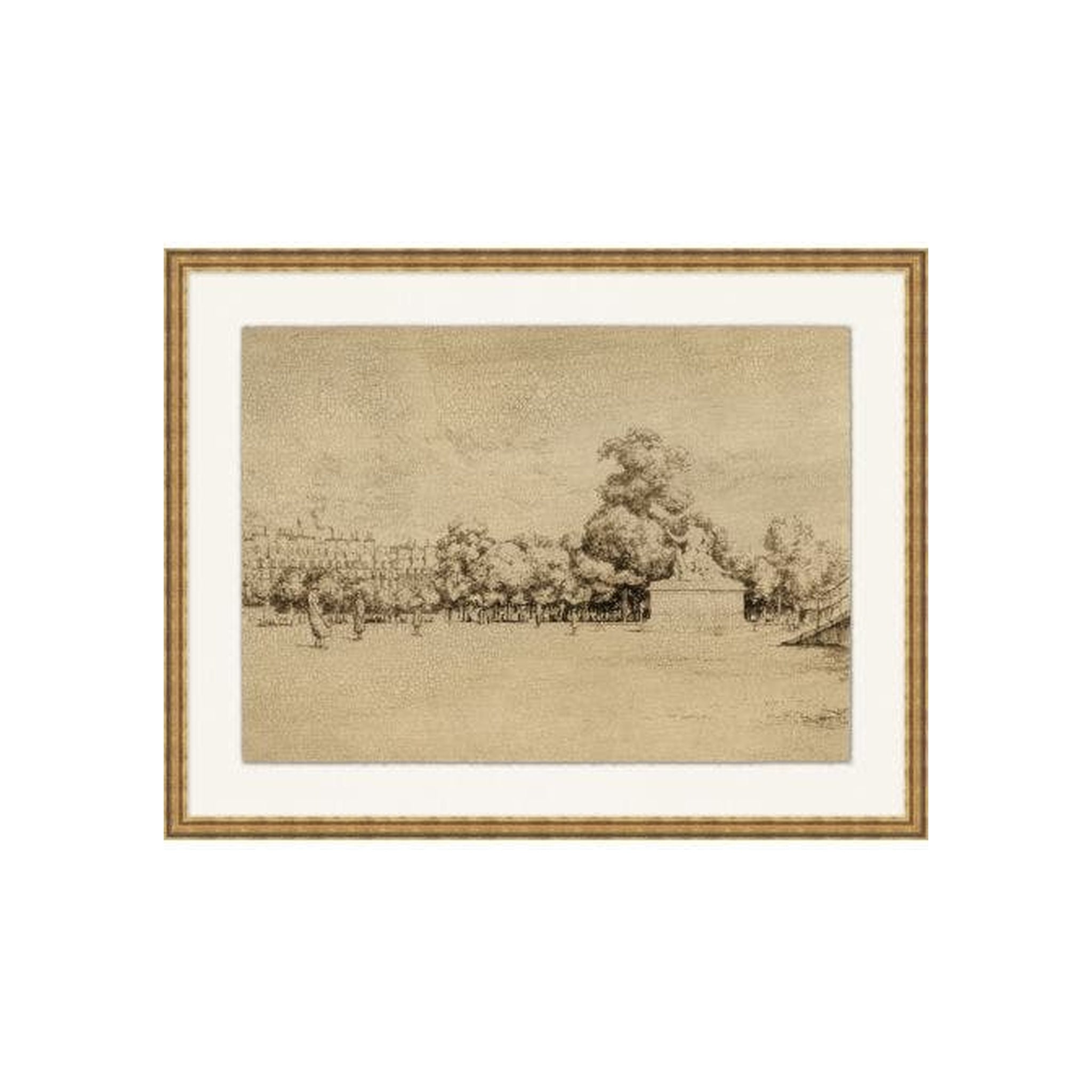"The Tuileries Garden" Framed Art Print