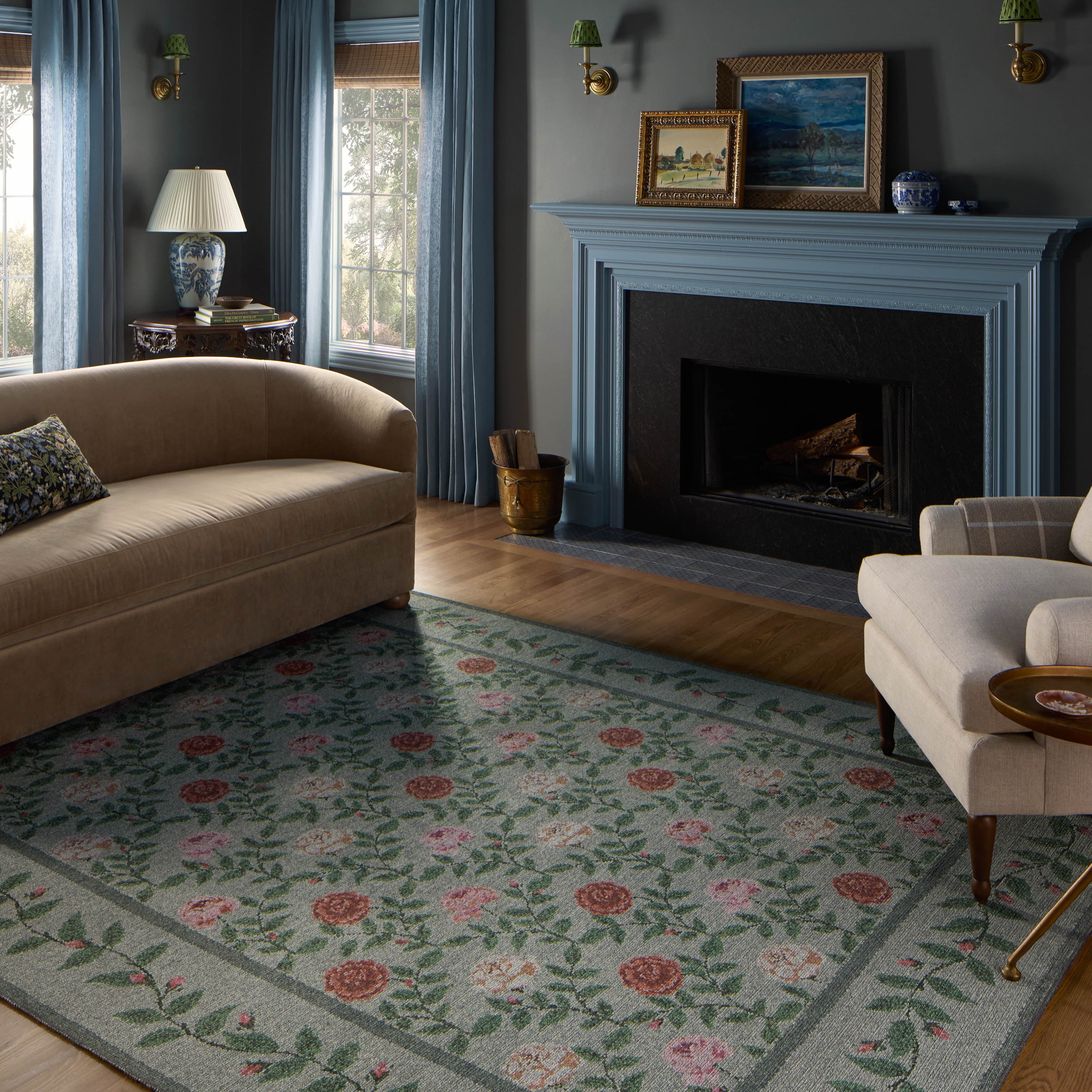 Rifle Paper Co. x Loloi Wildwood Green Rug RUGS-patterned Loloi