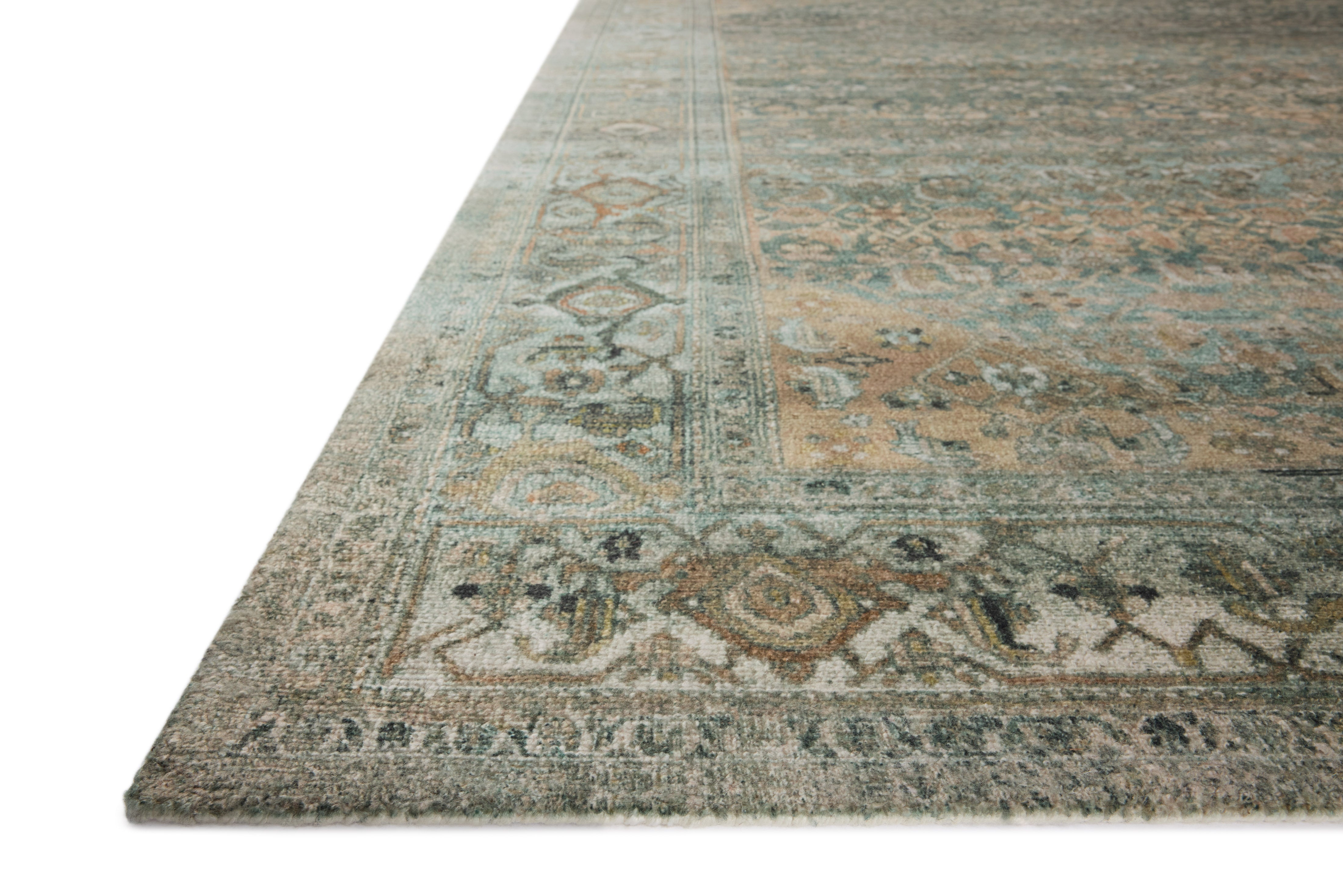 Magnolia Home by Joanna Gaines x Loloi Wimberly Lagoon / Wheat Rug RUGS - synthetic Loloi 18" x 18" sample