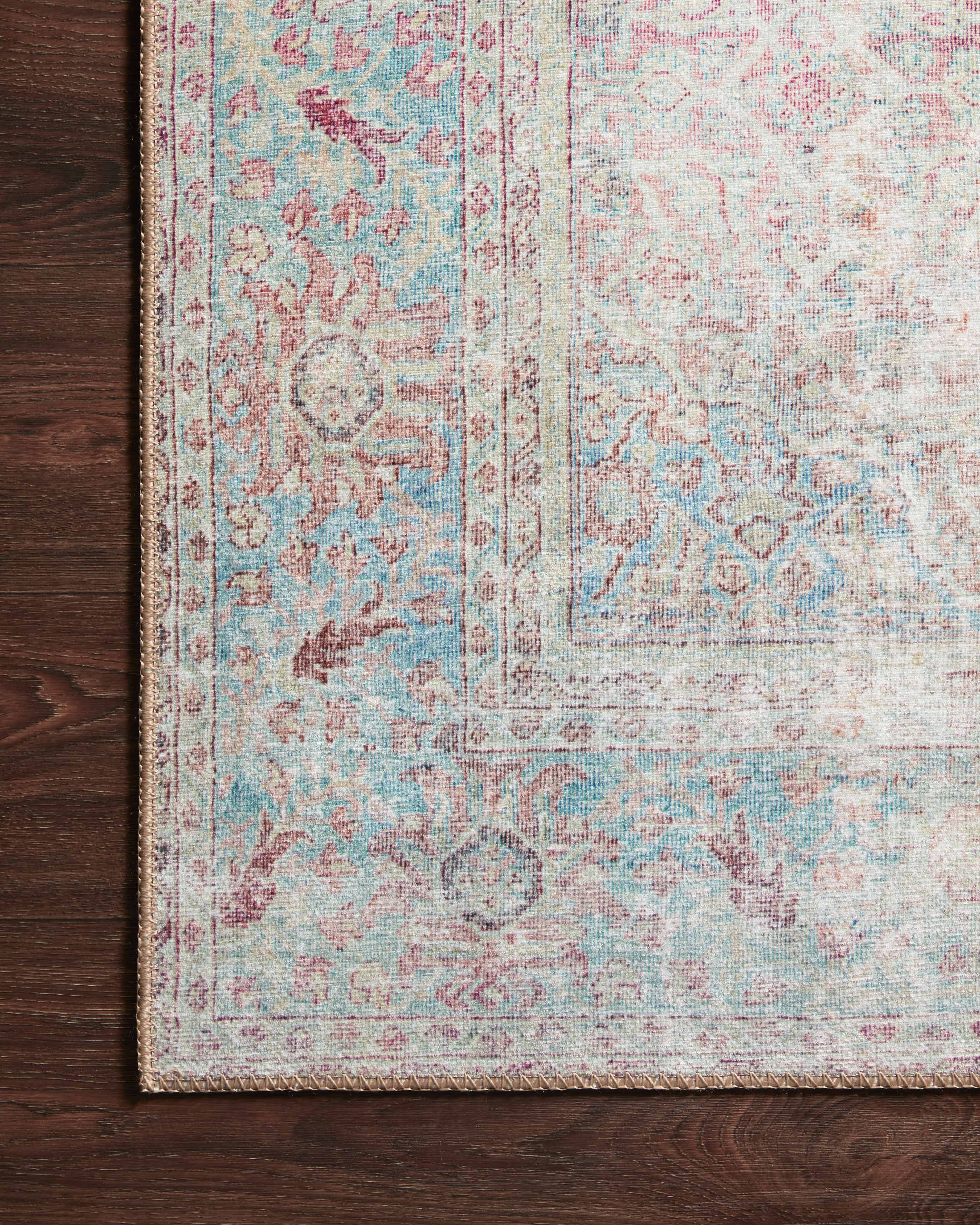 Loloi Wynter Red / Teal Rug RUGS - synthetic Loloi