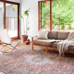 Loloi Wynter Tomato / Teal Rug RUGS - synthetic Loloi