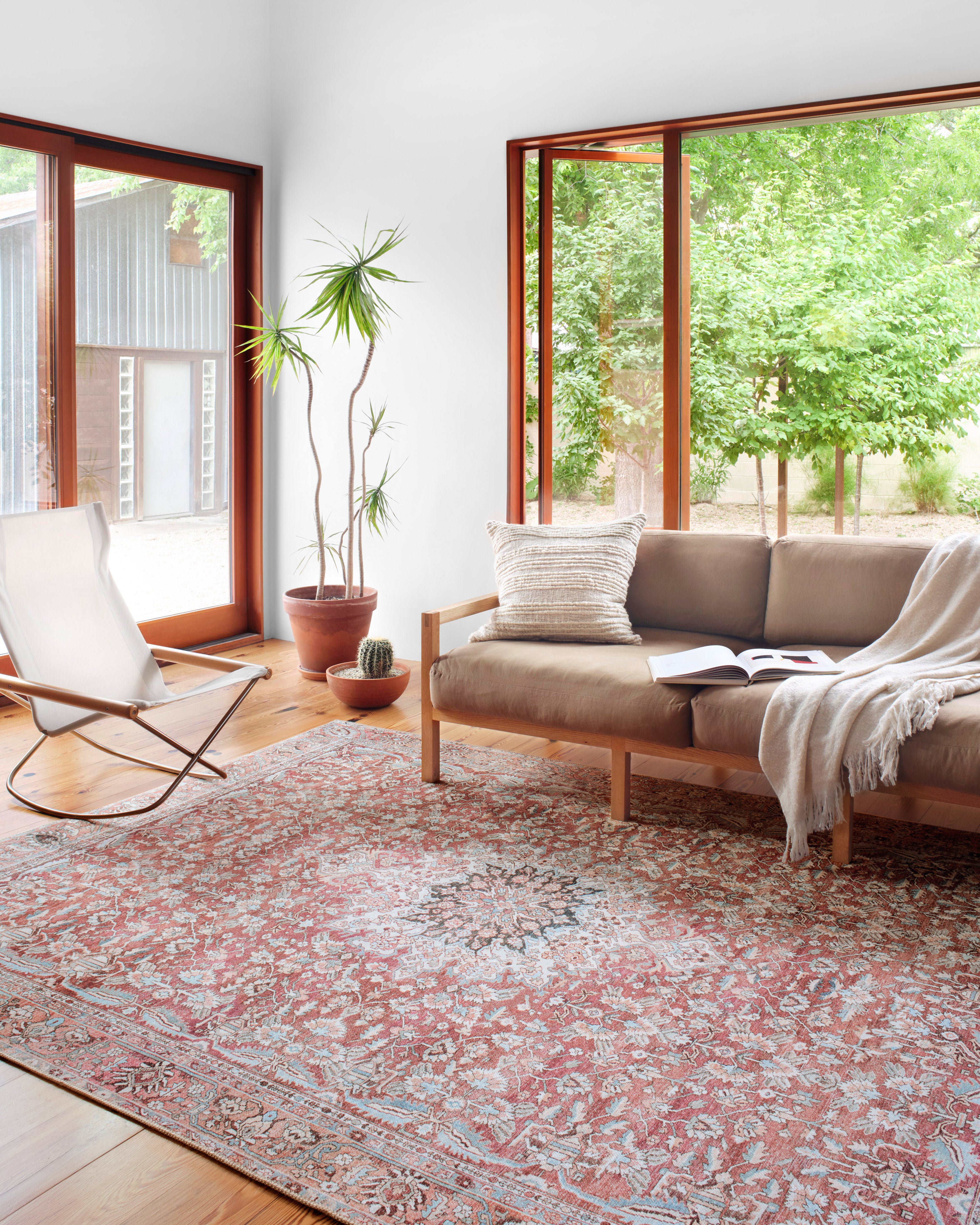 Loloi Wynter Tomato / Teal Rug RUGS - synthetic Loloi