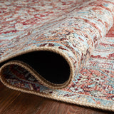 Loloi Wynter Tomato / Teal Rug RUGS - synthetic Loloi