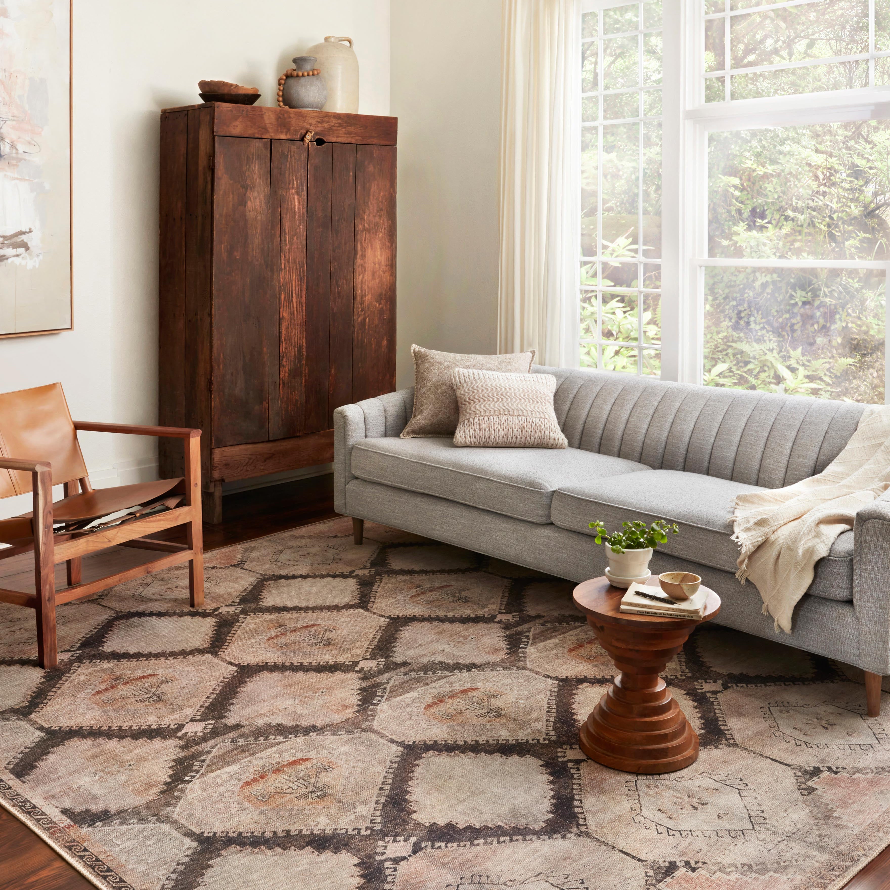 Loloi Wynter Graphite / Blush Rug 2-RUGS - patterned Loloi