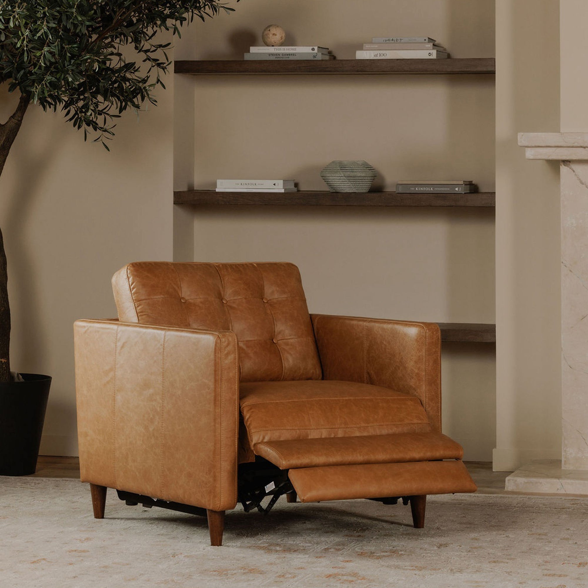 Bridgers Power Recliner Chair FURNITURE - lounge chair Moe's Furniture