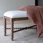 Rust Waffle Throw Blanket - Rug & Weave